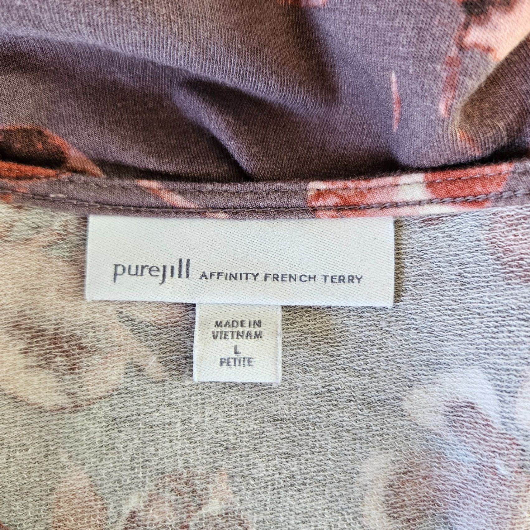 J. Jill Pure Jill Womens Affinity French Terry Dress Shirt? Size L / US 10 / IT 46 - 5 Thumbnail