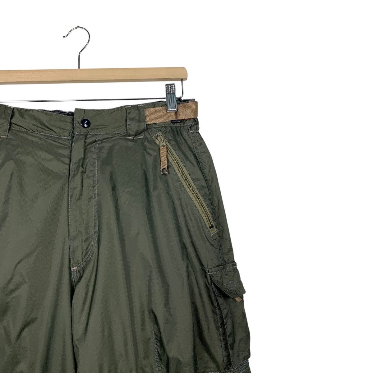 Japanese Brand PRACT STUDIO Utility Goods Green Nylon Pant #2543-C115 Size US 30 / EU 46 - 5 Thumbnail