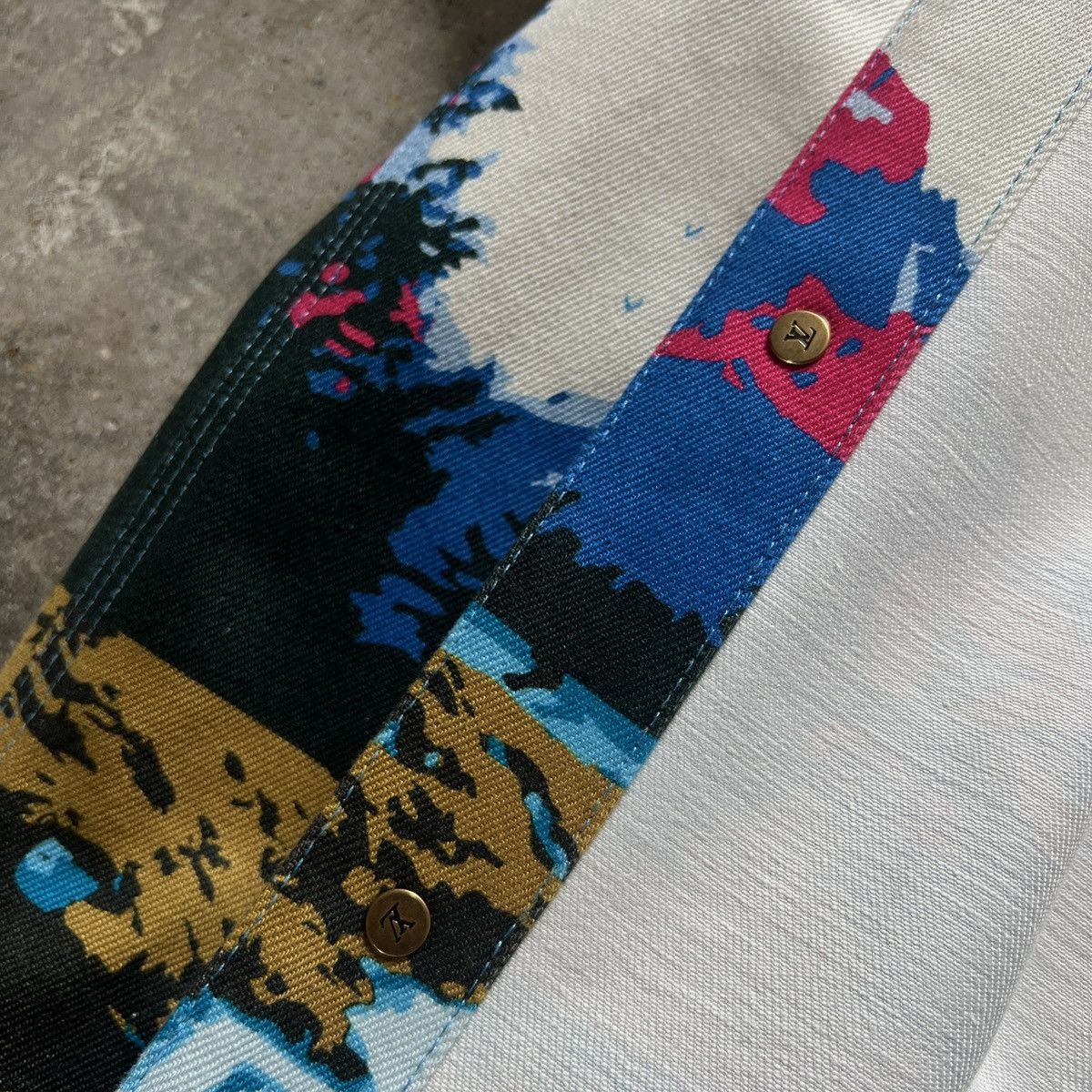 Louis Vuitton × Virgil Abloh 22AW Louis Vuitton Short Sleeve Denim Jacket Size US L / EU 52-54 / 3 - 7 Thumbnail