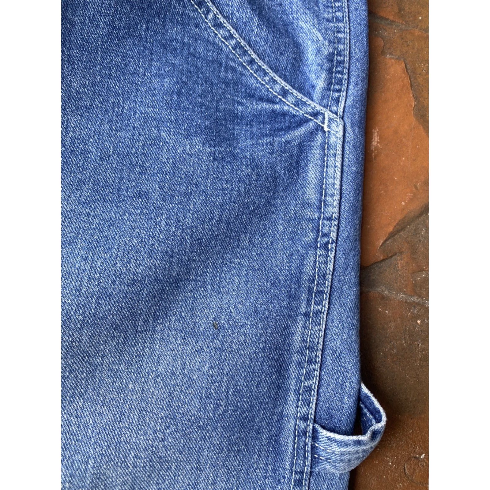 Nautica VINTAGE Nautica Carpenter Jeans 36x32 Wide-Leg Skater Hip Hop Denim Blue Mens Jeans Baggy Relaxed Regular 90s City USA Size US 36 / EU 52 - 5 Thumbnail