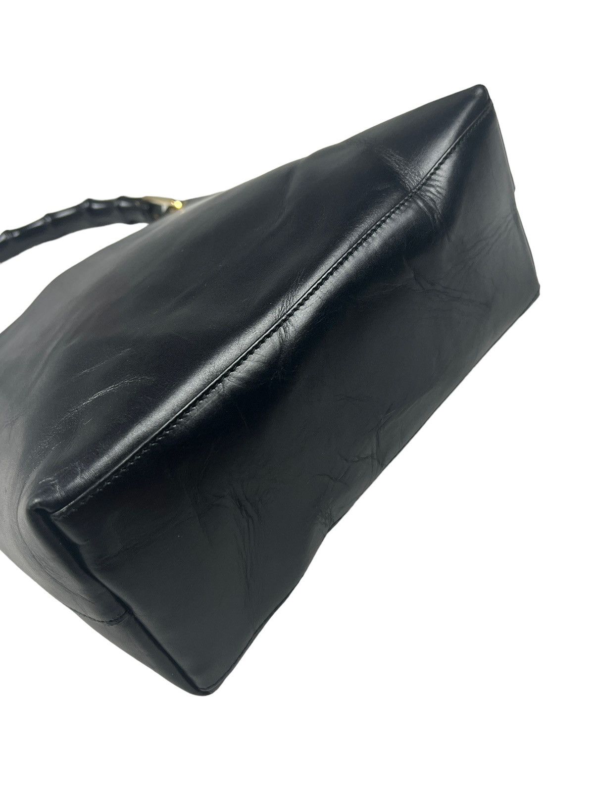 Gucci Vintage Gucci Bamboo Top Handle Leather Bag Size ONE SIZE - 8 Thumbnail