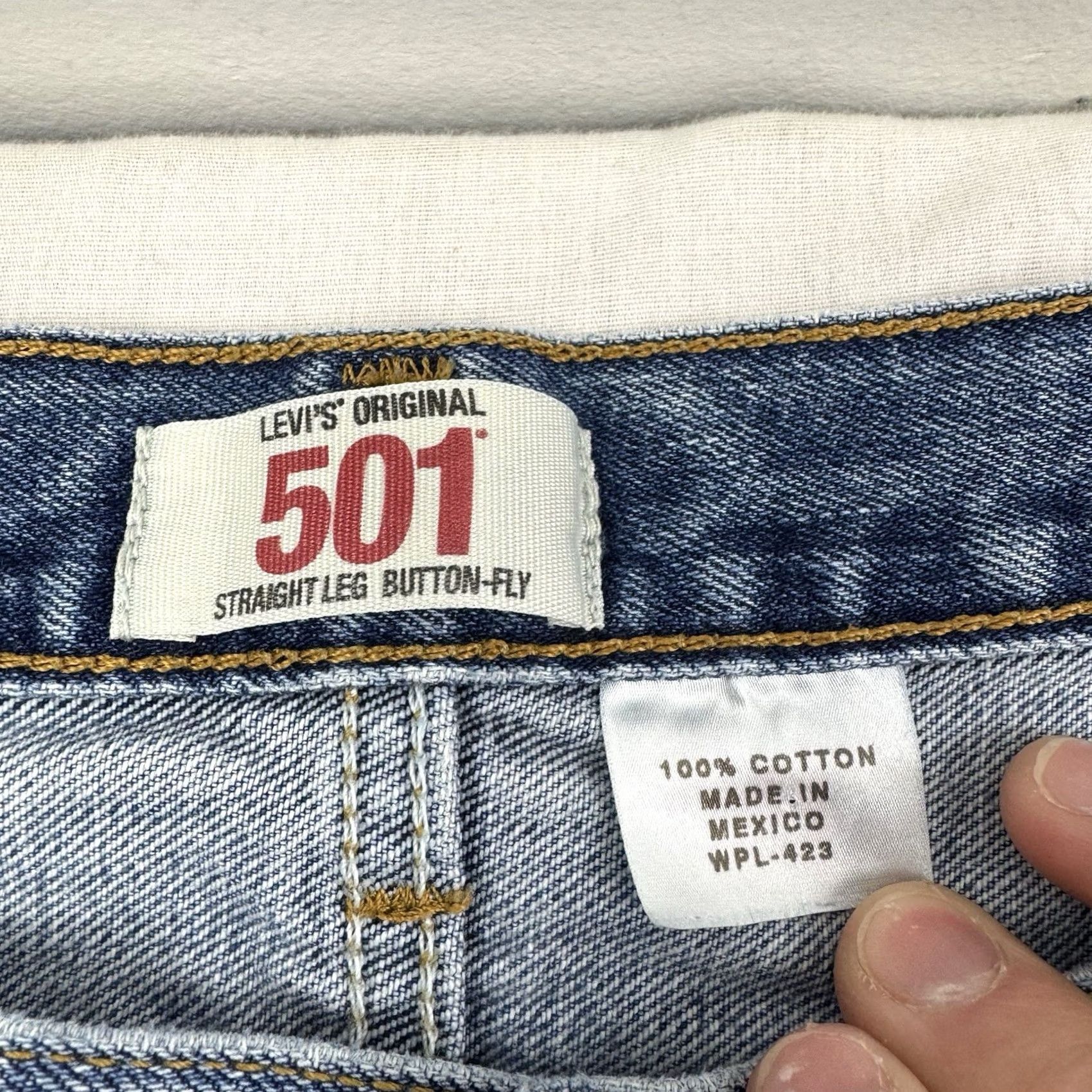 Levi's VINTAGE Levi's 501 Jeans Adult 38x30 Blue Button Fly Straight Leg Classic Denim Pants Mens Size US 38 / EU 54 - 4 Thumbnail