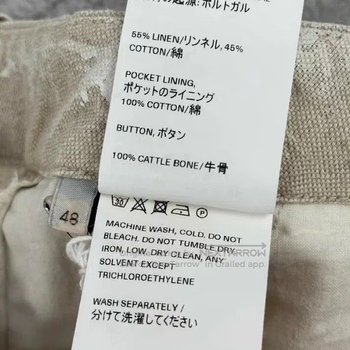 Our Legacy Our Legacy White ink cotton linen blended trousers Size US 32 / EU 48 - 4 Thumbnail