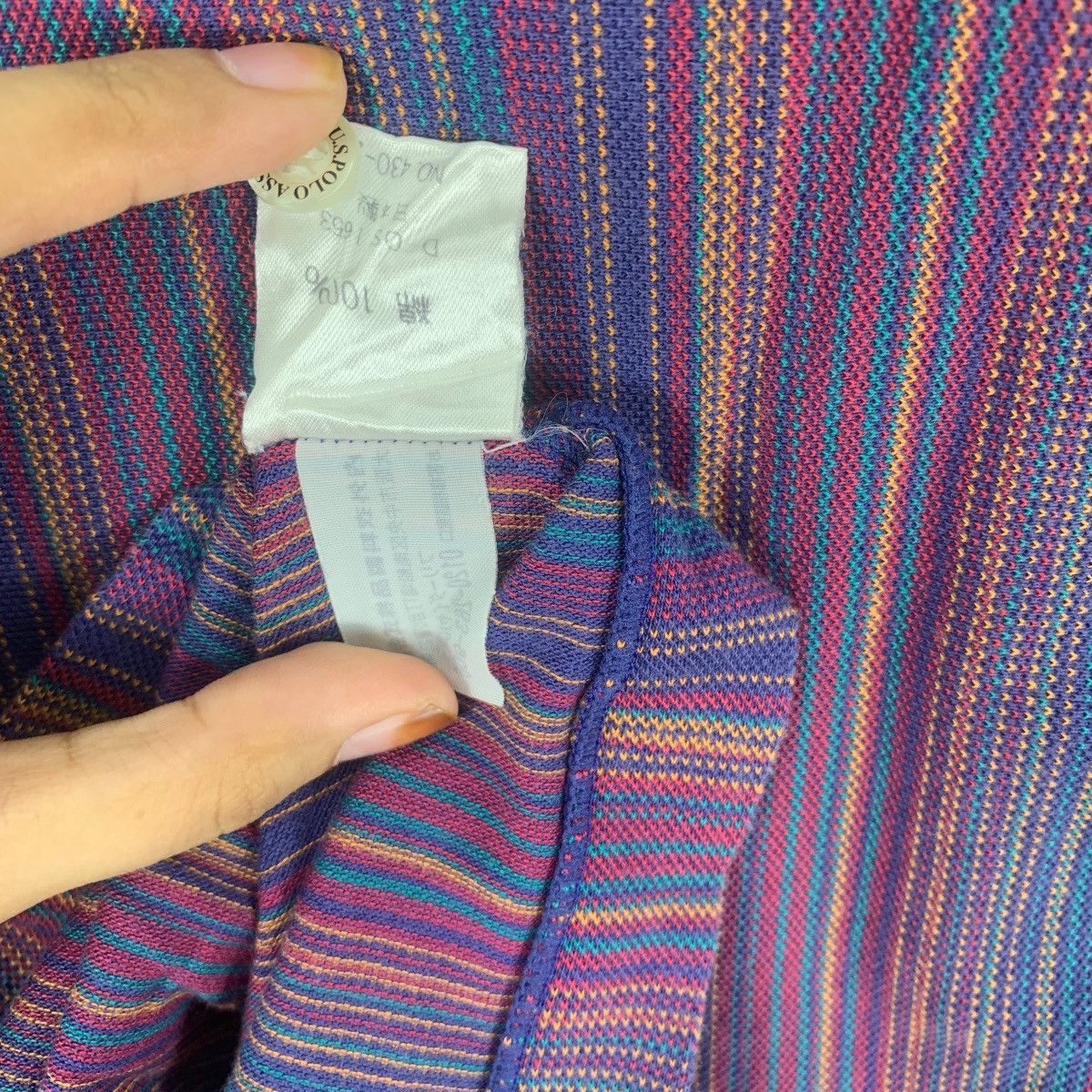 Spalding Vintage SPALDING USA Sportswear Striped Polo Tee Shirt Size US M / EU 48-50 / 2 - 9 Thumbnail