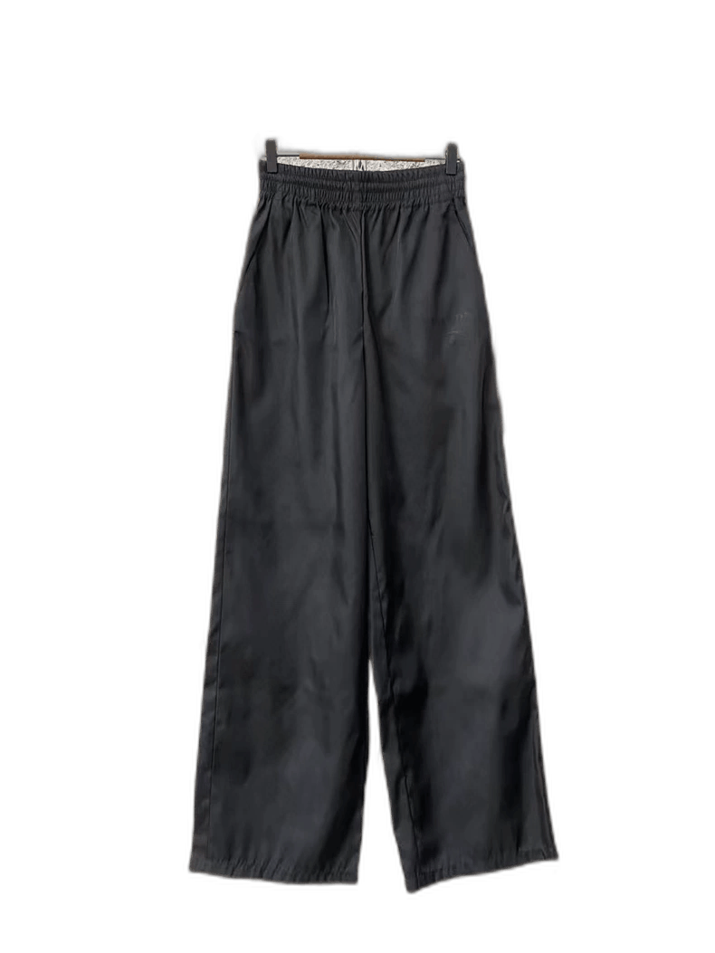 Prada Prada Black Nylon Wide Leg Trousers -2505 Size US 40 / EU 56 - 1 Thumbnail