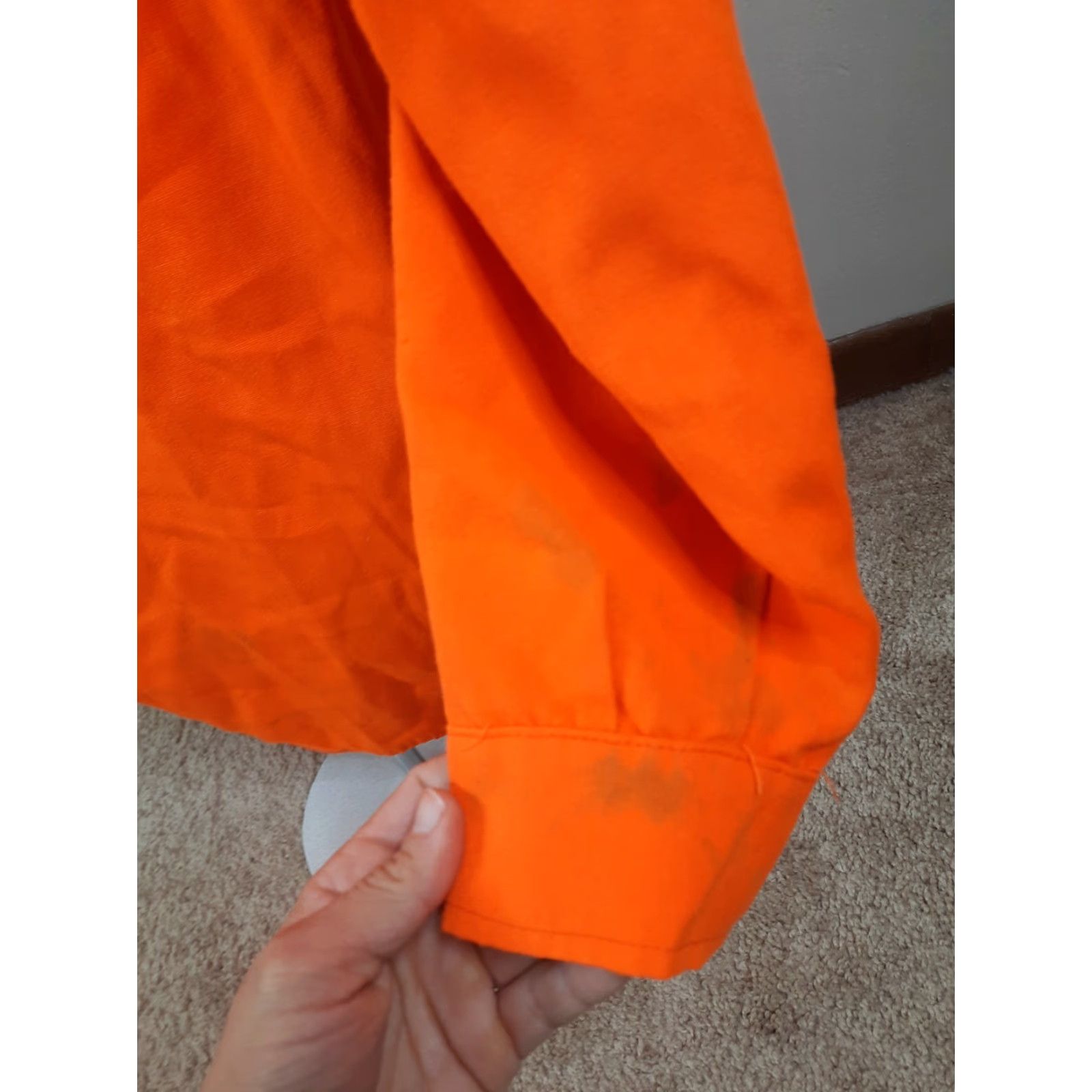 Hunter VINTAGE Codet USA Made Safety Hunter Blaze Orange Hunting Shirt Sz Large L5S Size US L / EU 52-54 / 3 - 5 Thumbnail