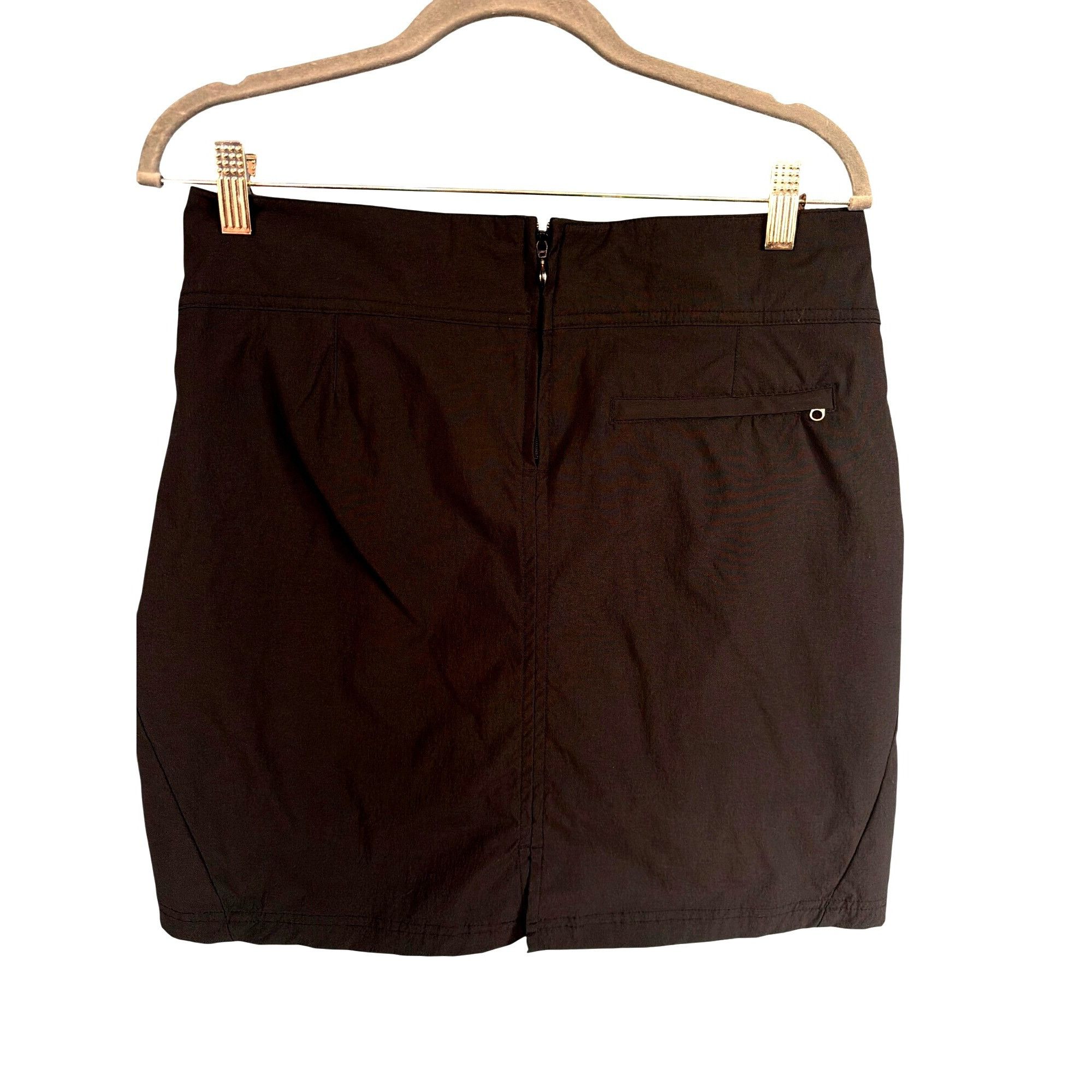 Royal Robbins Royal Robbins Women's 8 Black Nylon Skort, Stretch Zip Pocke Size 30" / US 8 / IT 44 - 3 Thumbnail