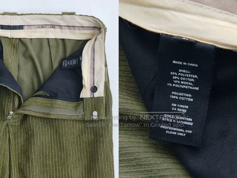 Helmut Lang Helmut Lang Green corduroy wide-leg pants Size US 31 - 9 Thumbnail