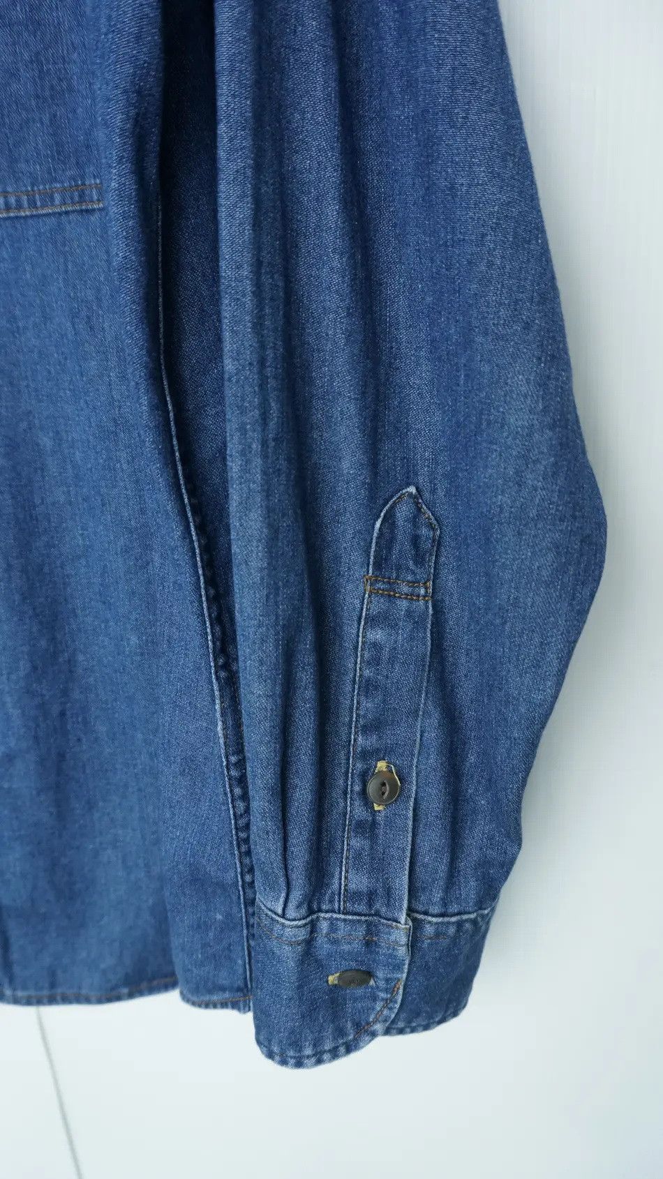 Edwin 🔥Vintage EDWIN 503 Orange Tab Long Sleeve Denim Shirt Size US L / EU 52-54 / 3 - 4 Thumbnail