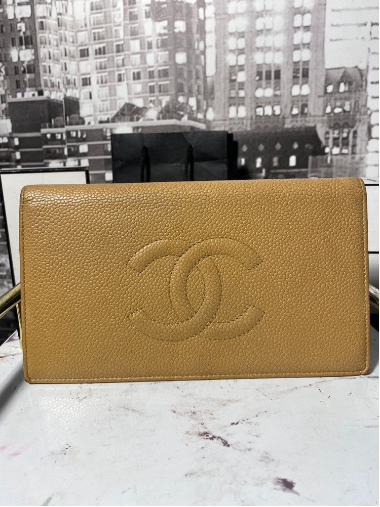 Chanel Authentic CHANEL CC Logo Caviar Long Bifold Wallet Size ONE SIZE - 3 Thumbnail