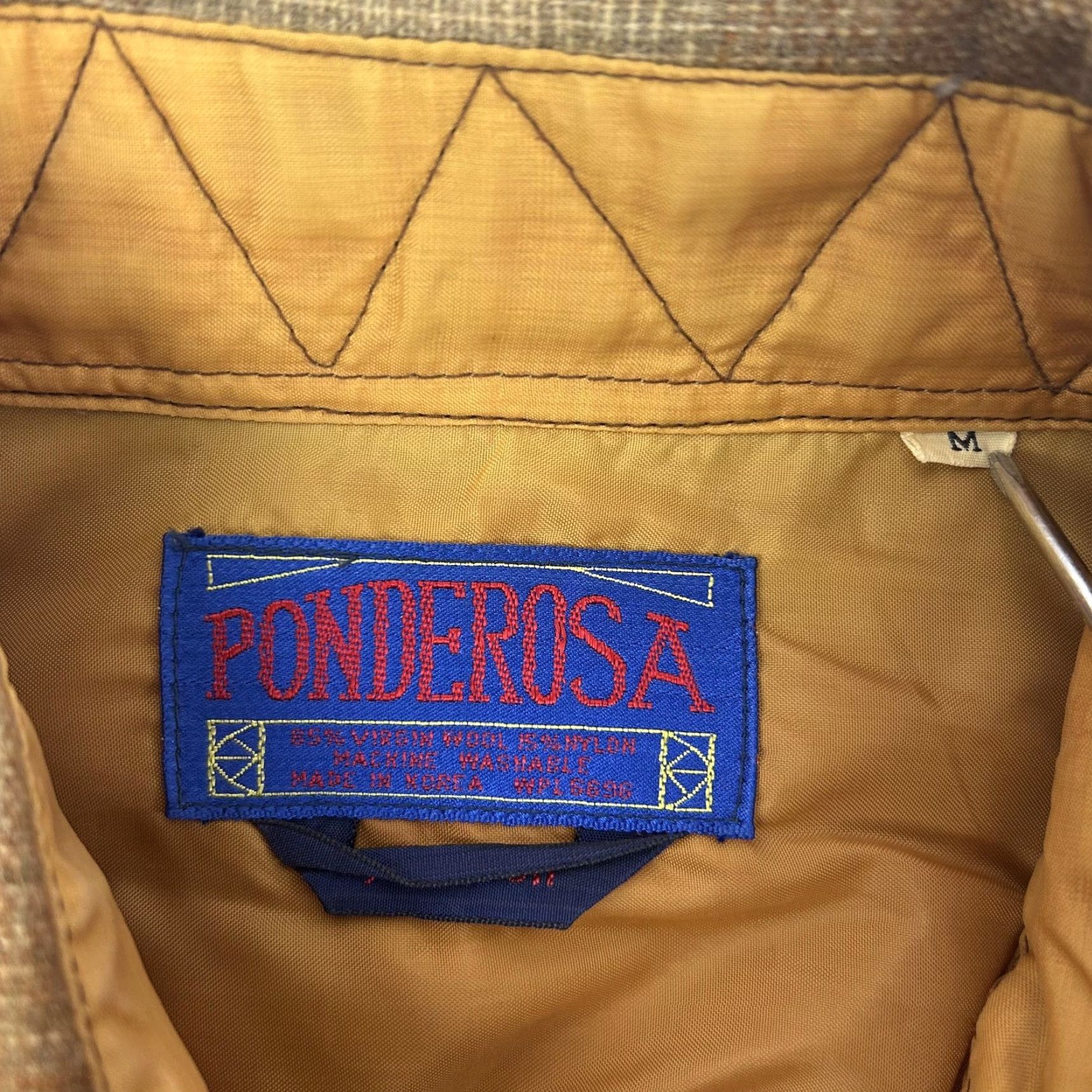 Vintage VINTAGE Ponderosa Shirt Mens M Brown Plaid Wool Flannel Lined Korea 70s Western Wool Flannel Shirt Jacket Button-Up Size US M / EU 48-50 / 2 - 5 Thumbnail