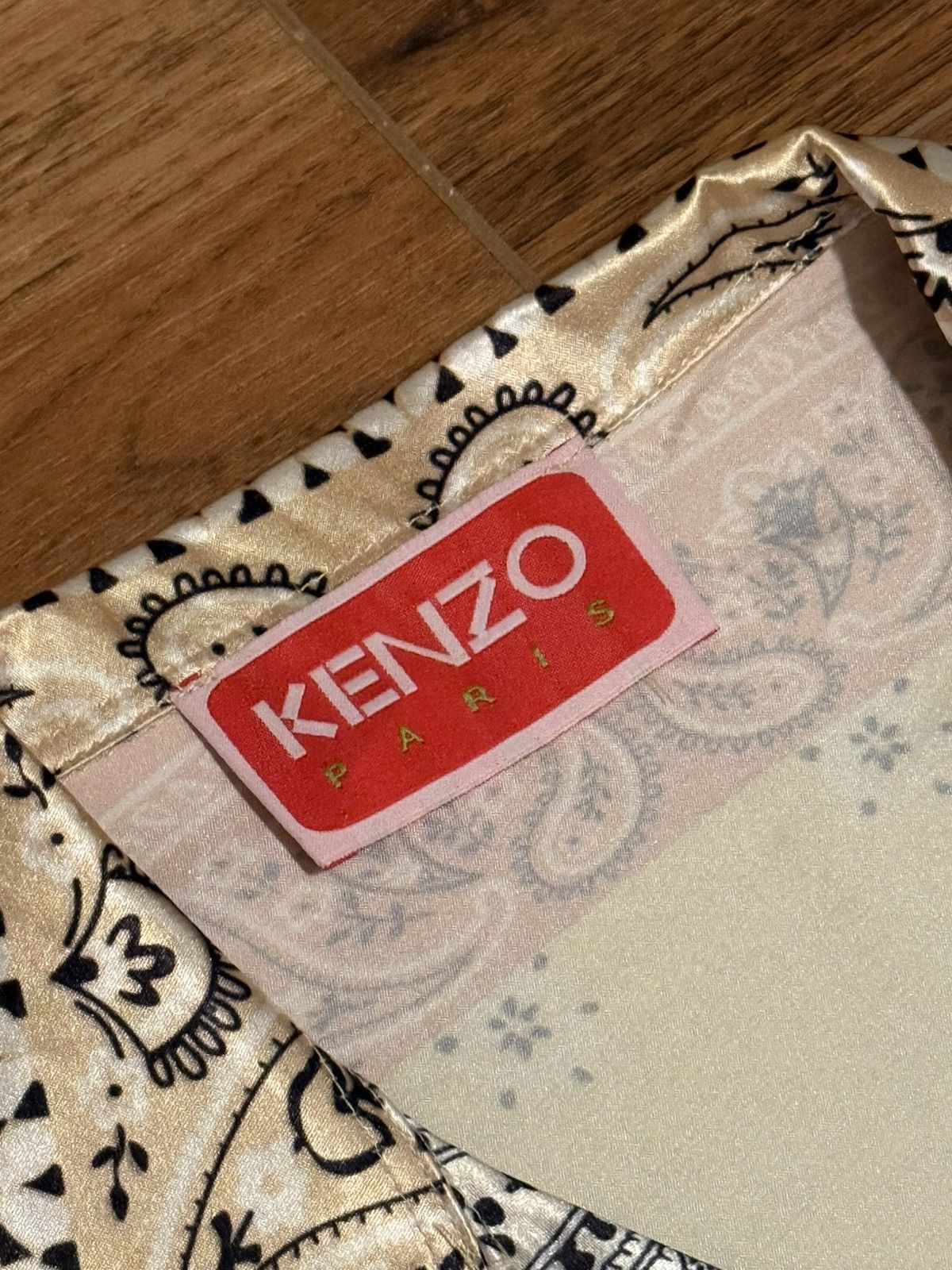 Kenzo Kenzo Satin Bandana Button Up Short Sleeve Size US M / EU 48-50 / 2 - 3 Thumbnail
