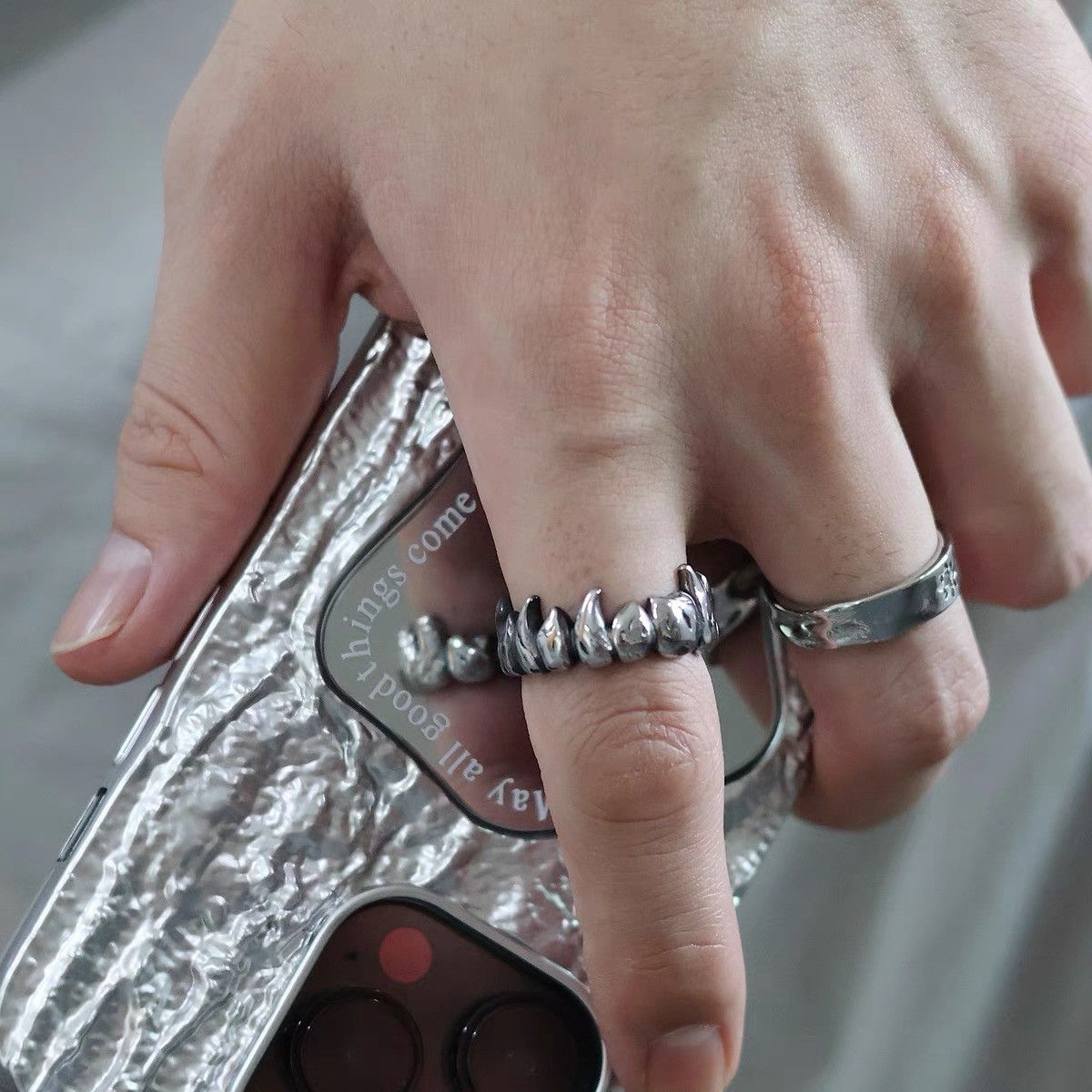 Japanese Brand × Vintage Retro punk rings Size ONE SIZE - 1 Thumbnail