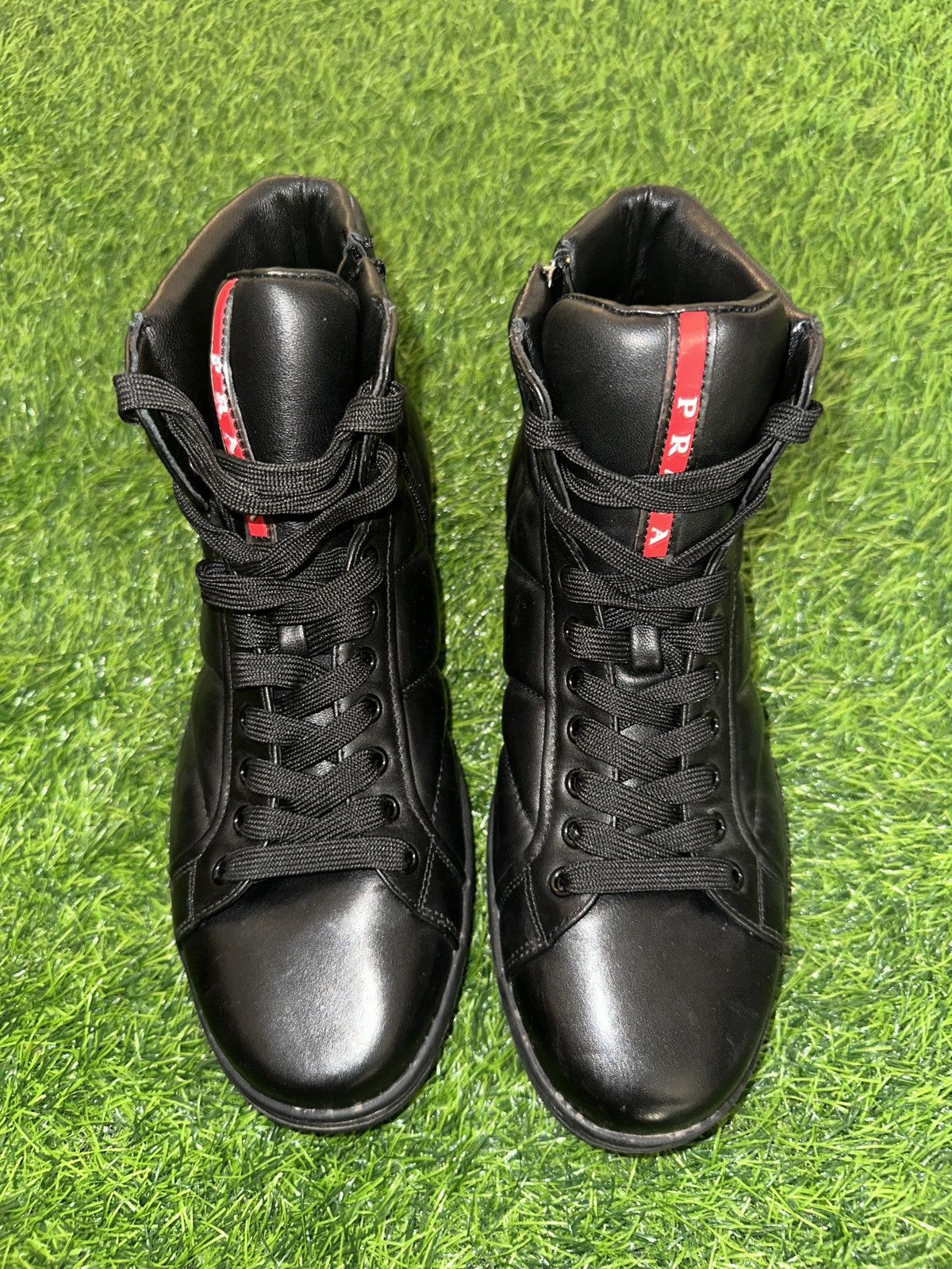 Prada Prada sport leather high top sneaker shoes size 8 Size US 8 / EU 41 - 3 Thumbnail