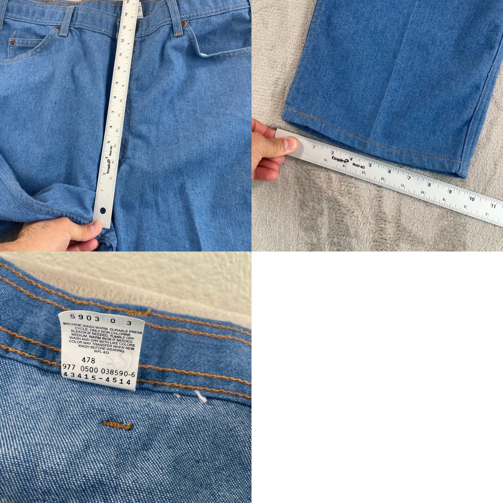 Levi's VINTAGE Levi's Pants Men 40x30 Blue Bootcut Embroidered Ranch Copper Tab 90s Size US 40 / EU 56 - 8 Thumbnail
