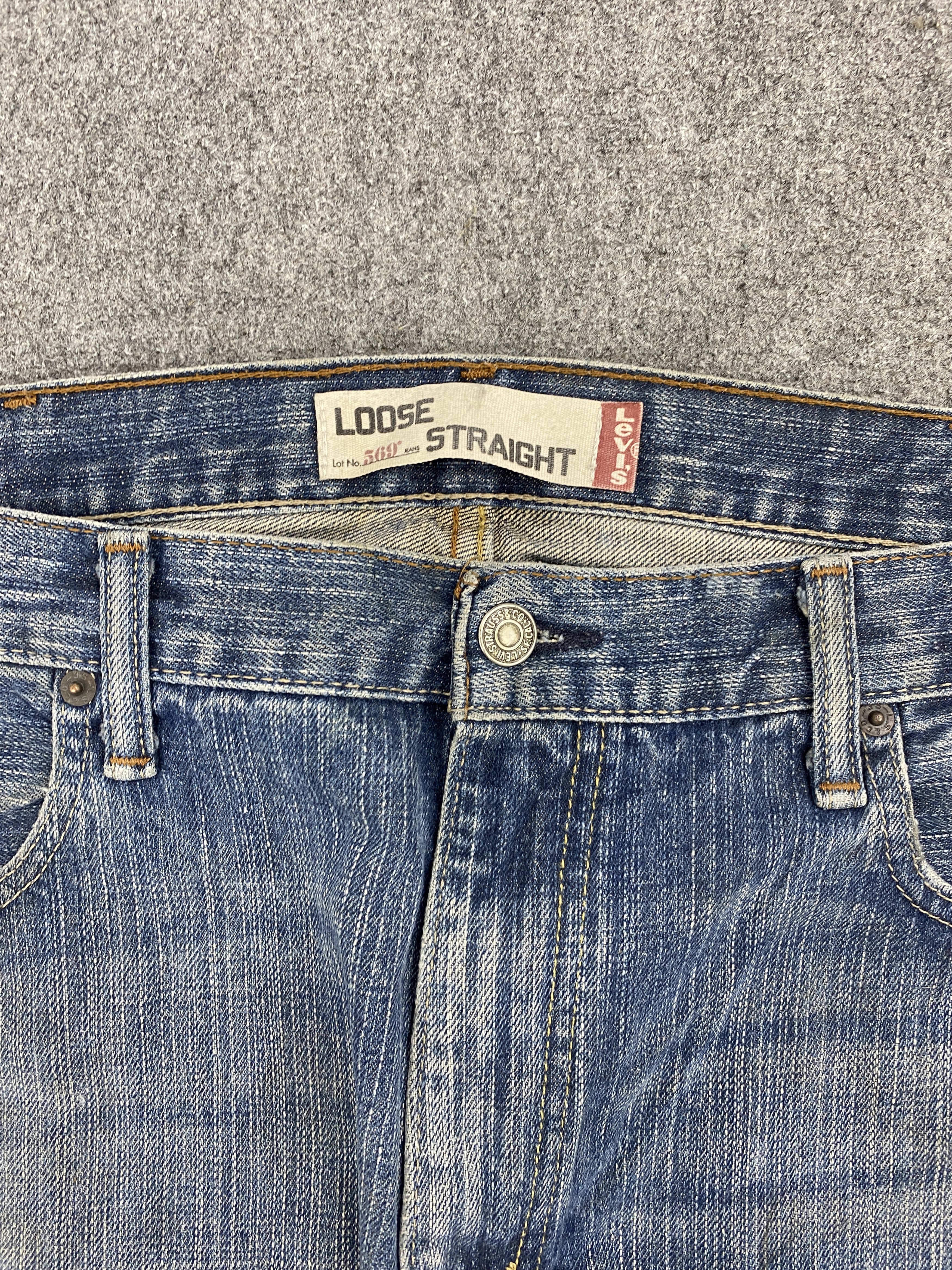 Levi's Vintage Levis 569 Loose Straight Faded Blue Jeans S0044 Size US 33 - 13 Thumbnail