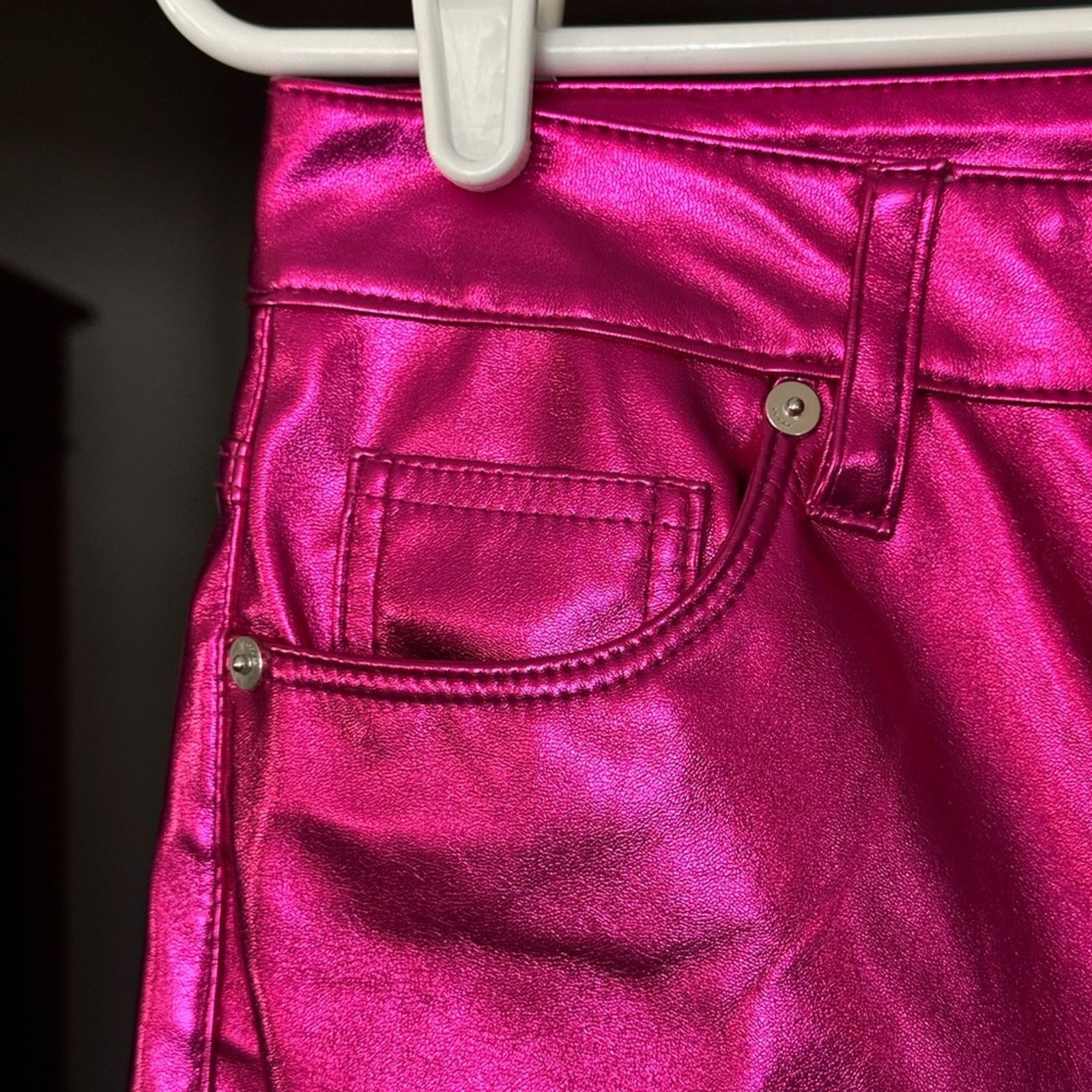 BLANKNYC [BlankNYC] NWT Hot Pink Faux Leather Wide Leg Franklin Pant Size 28" / US 6 / IT 42 - 11 Thumbnail