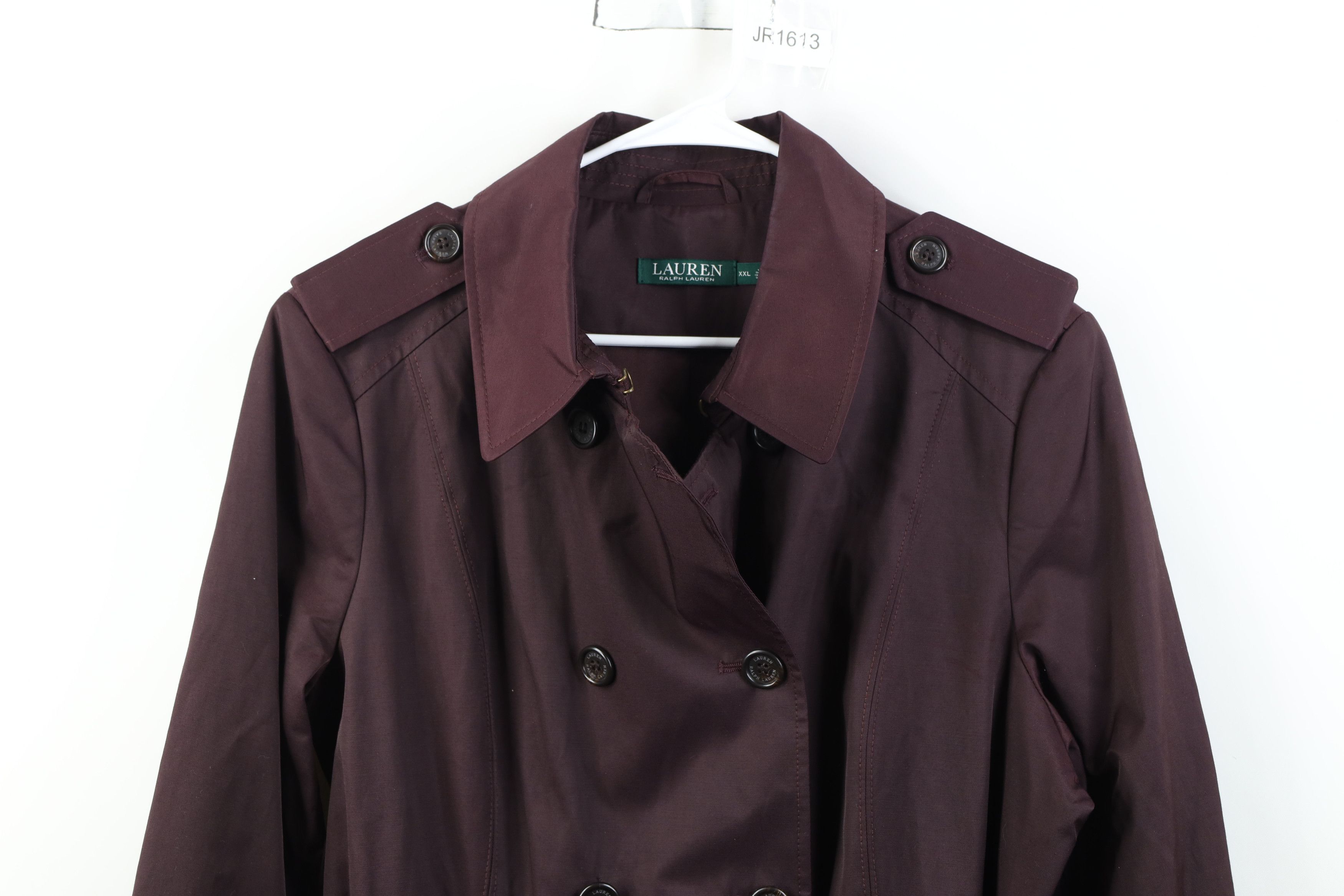 Polo Ralph Lauren Vintage Ralph Lauren Belted Trench Coat Rain Jacket Purple Size XXL / US 16-18 / IT 52-54 - 2 Thumbnail