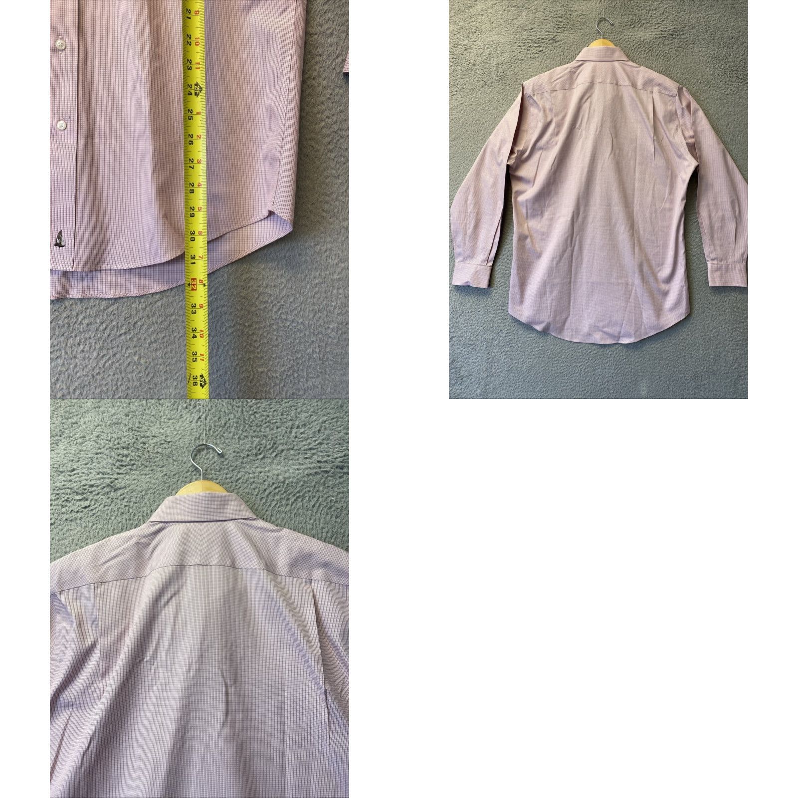 Nordstrom VINTAGE Nordstrom Men's Dress Shirt Cotton Pink Long Sleeve Business Wedding Formal 15.5 Size 40R - 8 Thumbnail