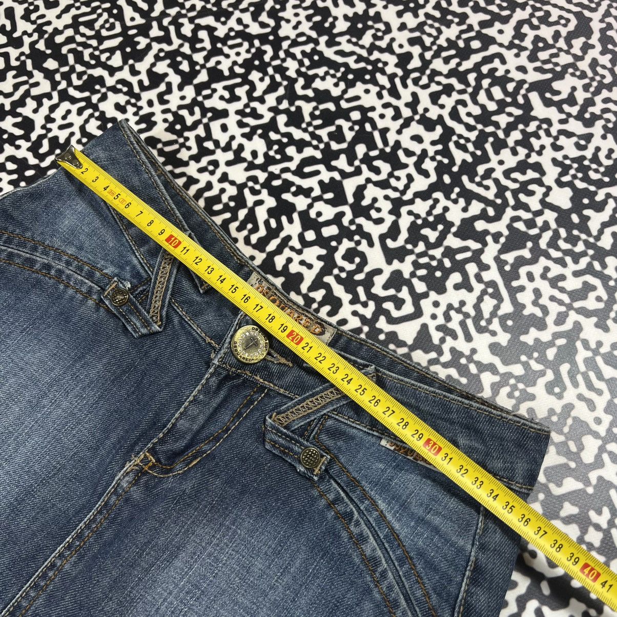 Dsquared2 Vintage 90s Dsquared 2 Luxury Denim Mini Skirt Y2K Style Size 26" / US 2 / IT 38 - 17 Thumbnail