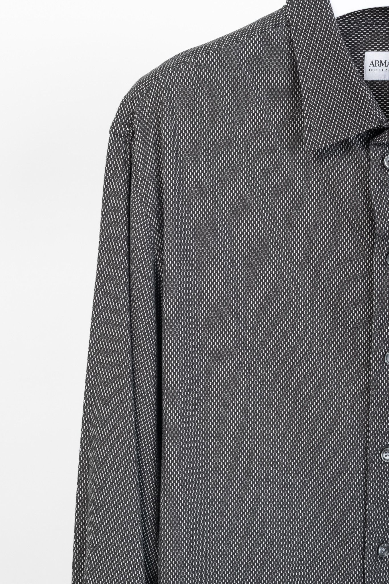 Armani Collezioni Armani Collezioni Cotton-Blend Patterned Buttoned Shirt Size US XXL / EU 58 / 5 - 5 Thumbnail