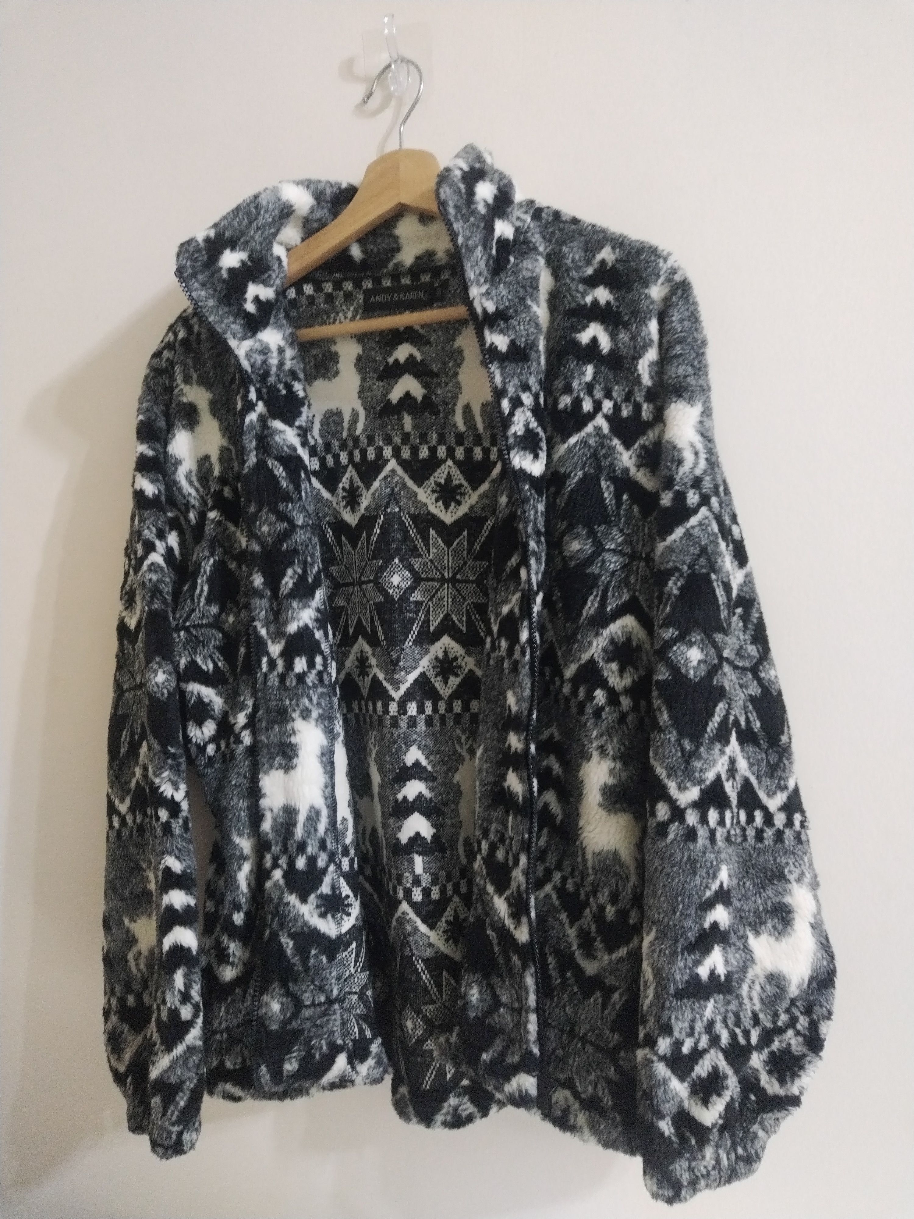 Japanese Brand NAVAJO WOOL BLACK WHITE KAPITAL INSPIRED Size US M / EU 48-50 / 2 - 11 Thumbnail