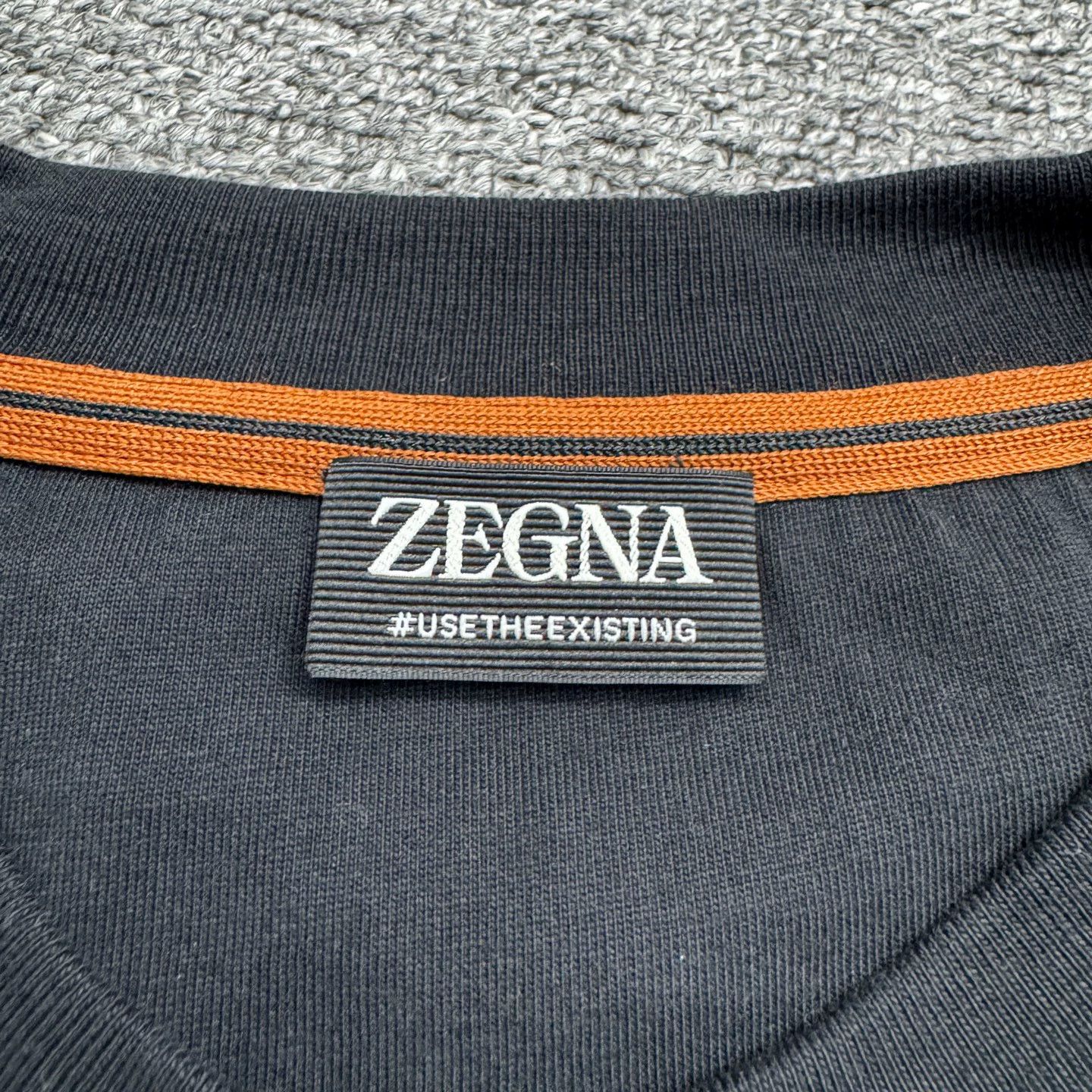Ermenegildo Zegna Zegna Printed Logo Short Sleeve Size 50 Size US M / EU 48-50 / 2 - 2 Thumbnail