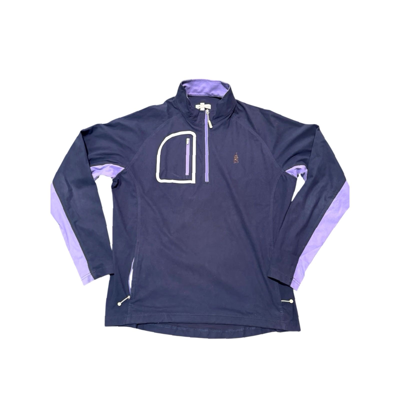 Peter Millar Peter Millar Crown Sport Forge Performance Quarter Zip Shirt Men L Blue/purple Logo Crest Golf Activewear Size US L / EU 52-54 / 3 - 2 Thumbnail