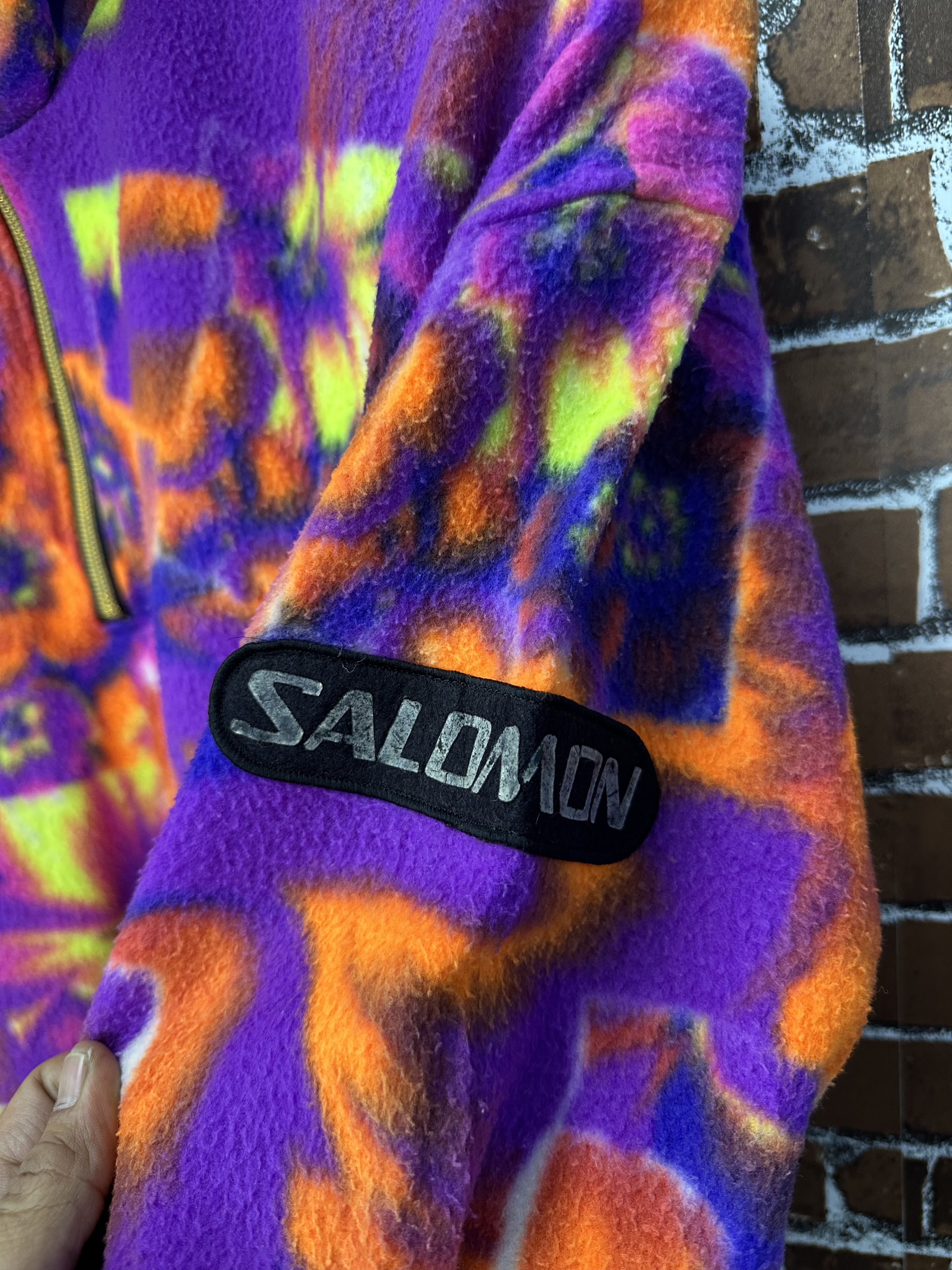 Salomon Vtg Salomon Floral Abstract Fleece Quarter-Zip Jacket Z369 Size US L / EU 52-54 / 3 - 5 Thumbnail