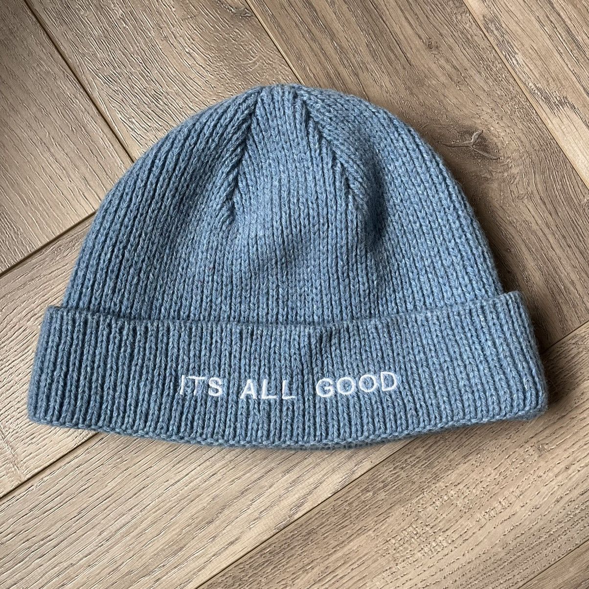 Folk Folk Its All Good Powder Blue Recycled Wool Beanie Size ONE SIZE - 1 Thumbnail
