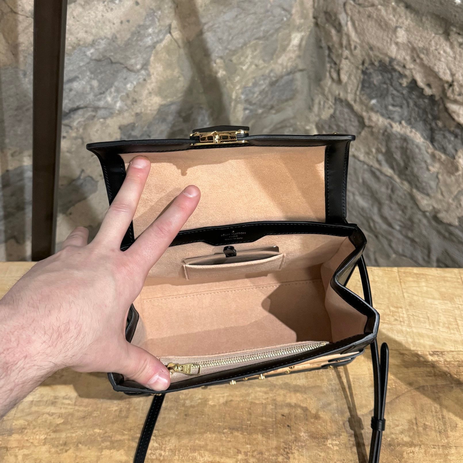 Louis Vuitton Monogram Wood Trianon PM Bag