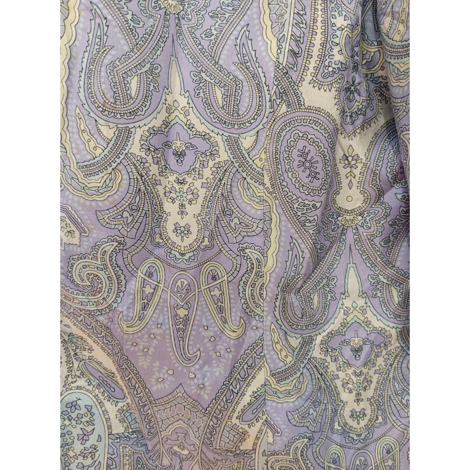 Vintage VINTAGE Anna And Frank Jacket Women's M Paisley Purple 100% Silk Lined 90s Casual Business Party/Cocktail Travel Workwear Size M / US 6-8 / IT 42-44 - 5 Thumbnail