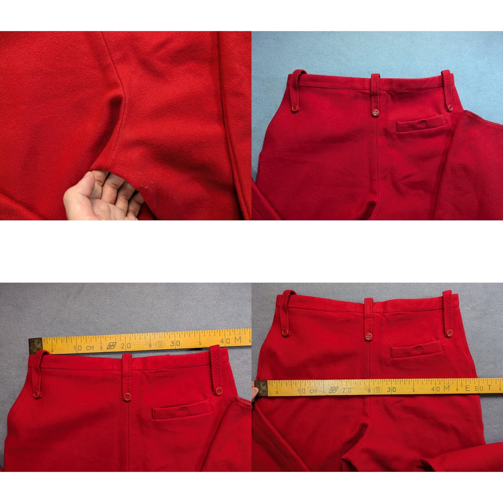 Vintage Sonia Rykiel Wool Pants US 10 Red Dress Pants Women 10 Wool Size 32" / US 10 / IT 46 - 11 Thumbnail