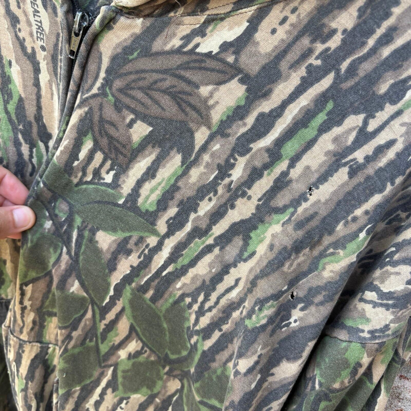 Jerzees Vintage 80s realtree bark hoodie full zip Size US L / EU 52-54 / 3 - 5 Thumbnail