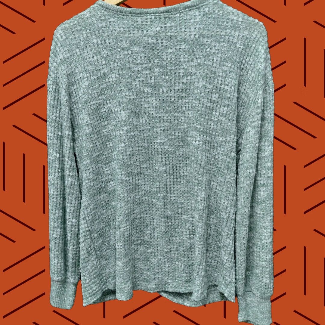 Vintage Democracy Twist Front Knit Top Gray Long Sleeve L Women Regular Size Shirt Blouse Casual Size L / US 10 / IT 46 - 1 Thumbnail