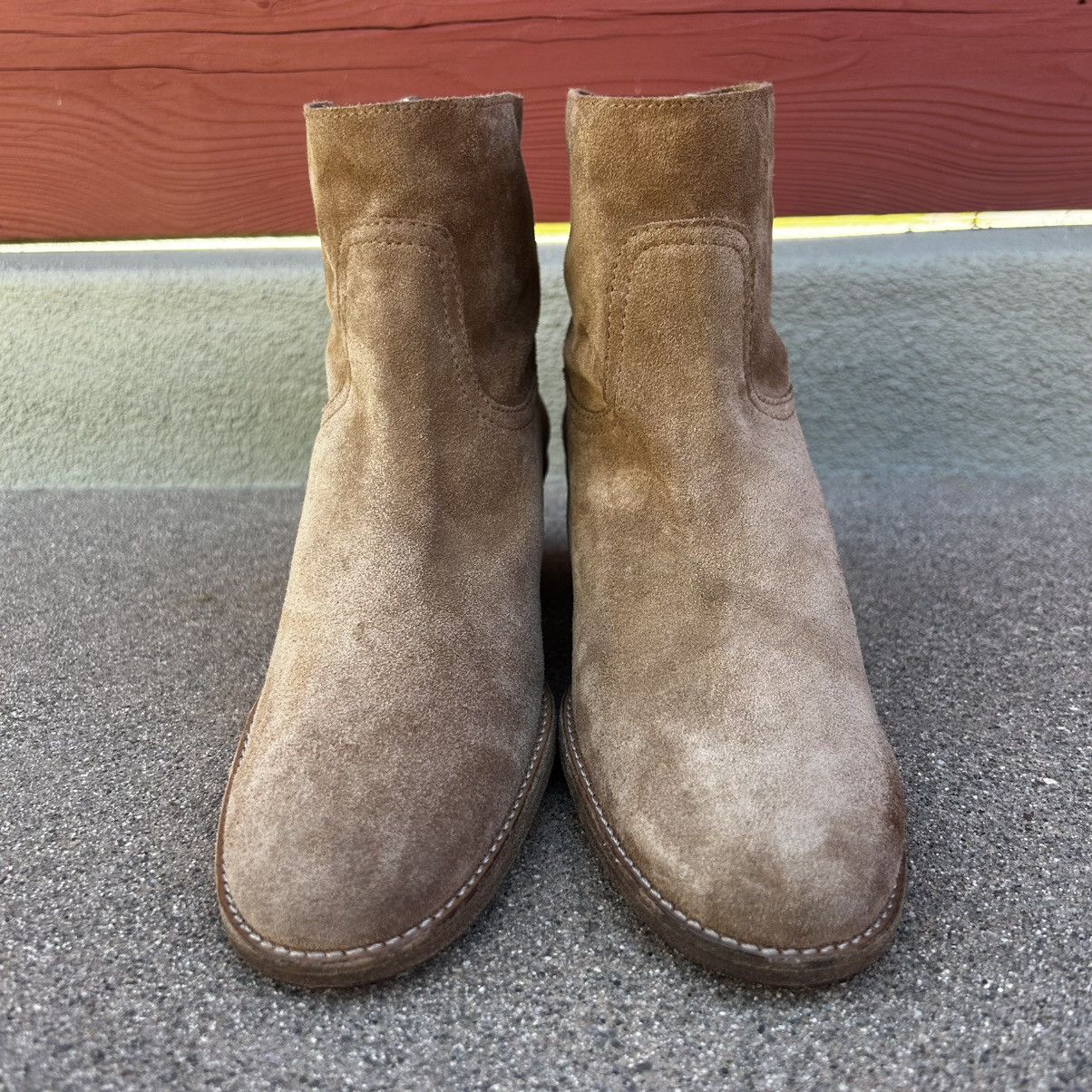 Other $590~ELYSE WALKER L.A.~Tan Distressed Suede Booties~37/7 Size US 7 / IT 37 - 3 Thumbnail
