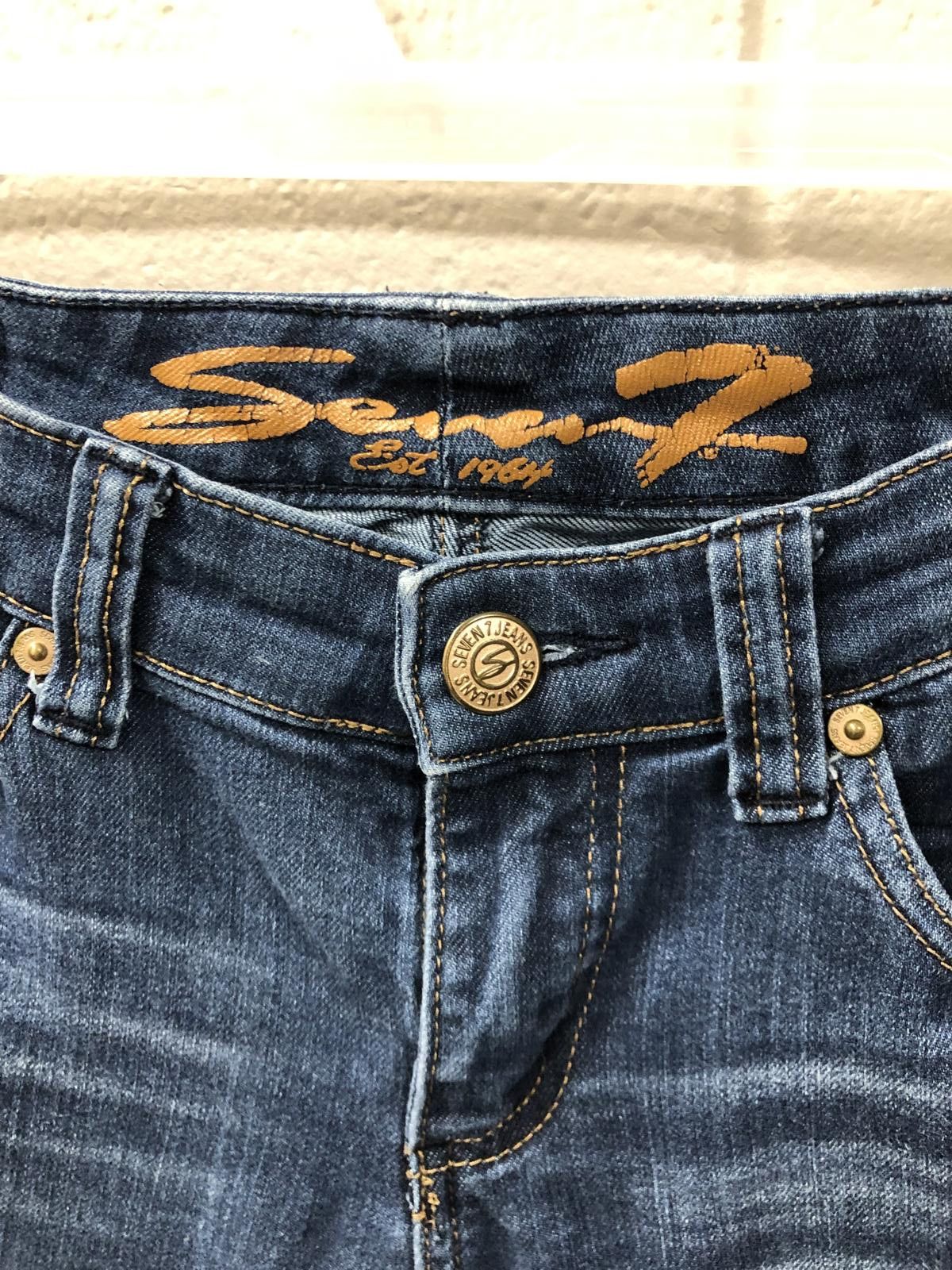 Studio Seven Stylish Seven7 Women's Denim Jeans with Zipper Detail Size 29" - 2 Thumbnail