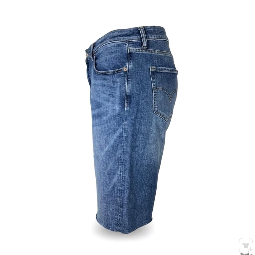 Lucky Brand Lucky Brand Denim Shorts Bermuda Athletic Taper Stretch 8 Inseam Blue Mens 48 Denim Shorts Size US 32 / EU 48 - 2 Thumbnail