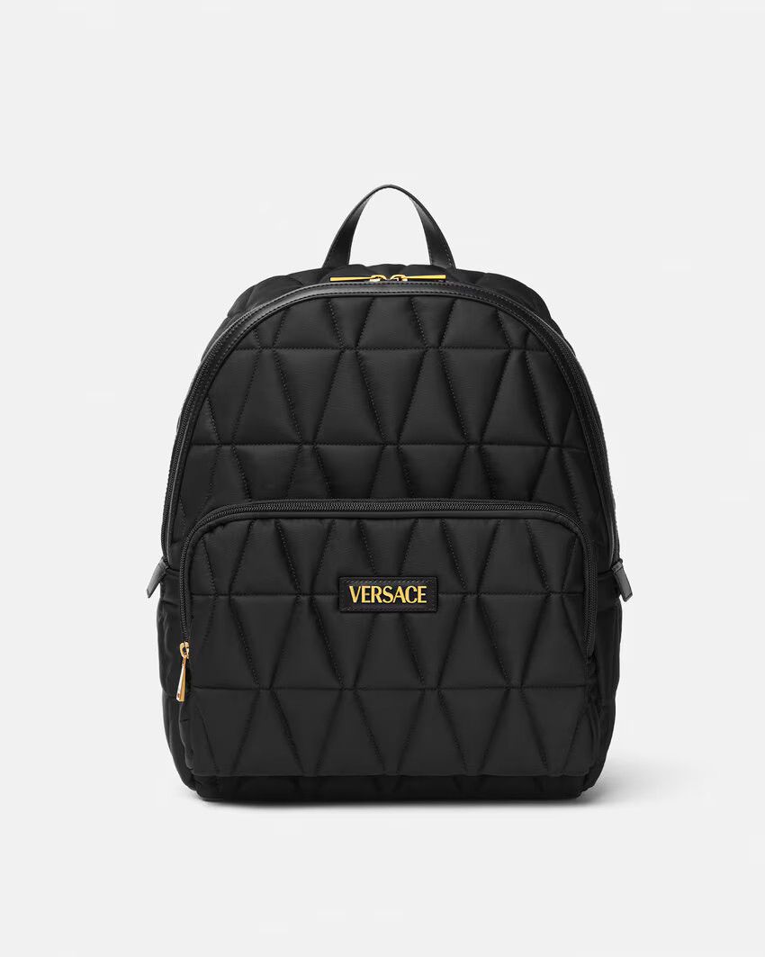 Versace o1s22i1n0125 Size: OS / Quilted Nylon Backpack in Black Size ONE SIZE - 1 Thumbnail