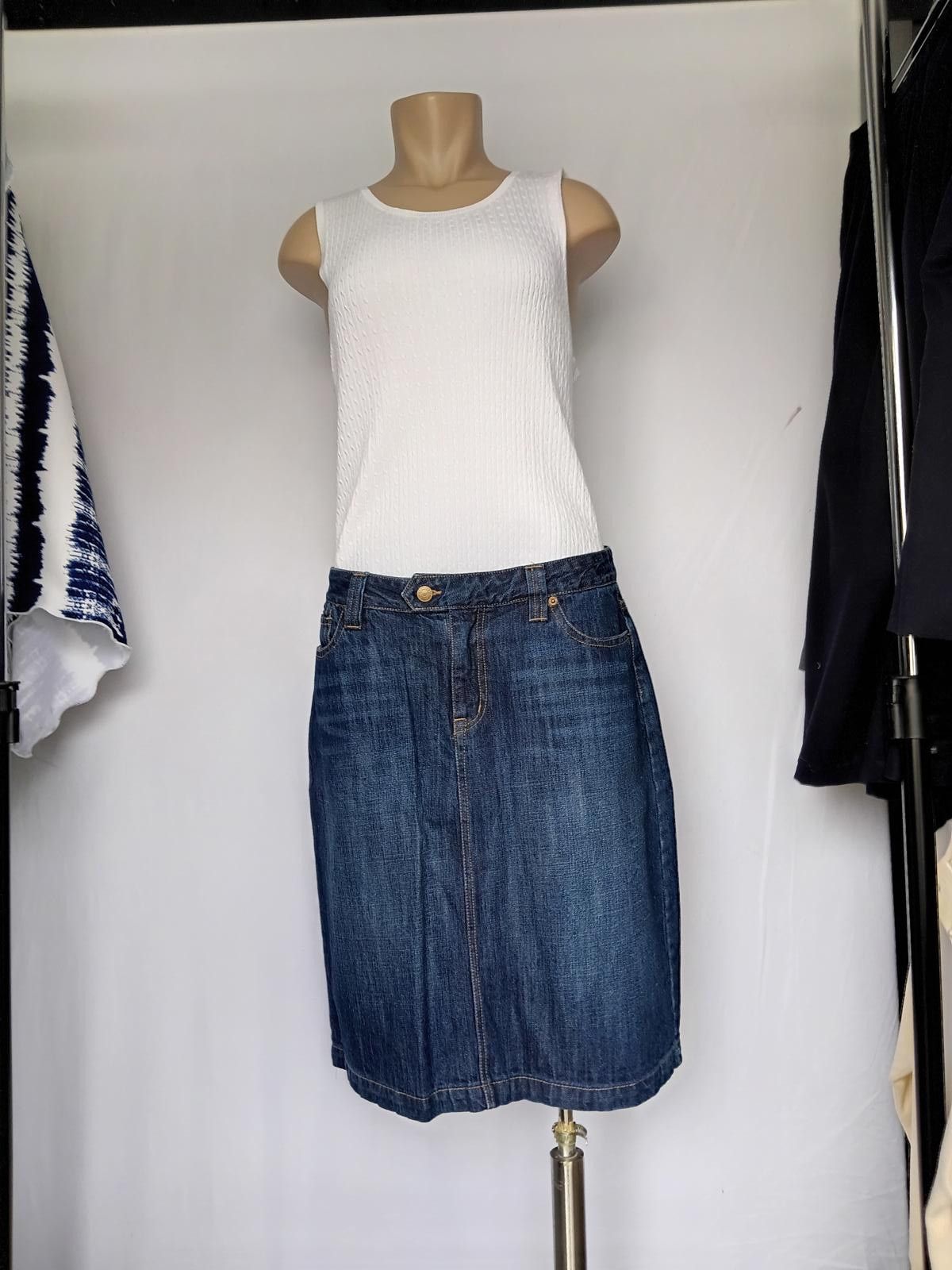 Designer Drew's Jeans Women's Denim Skirt Size 32" / US 10 / IT 46 - 1 Thumbnail