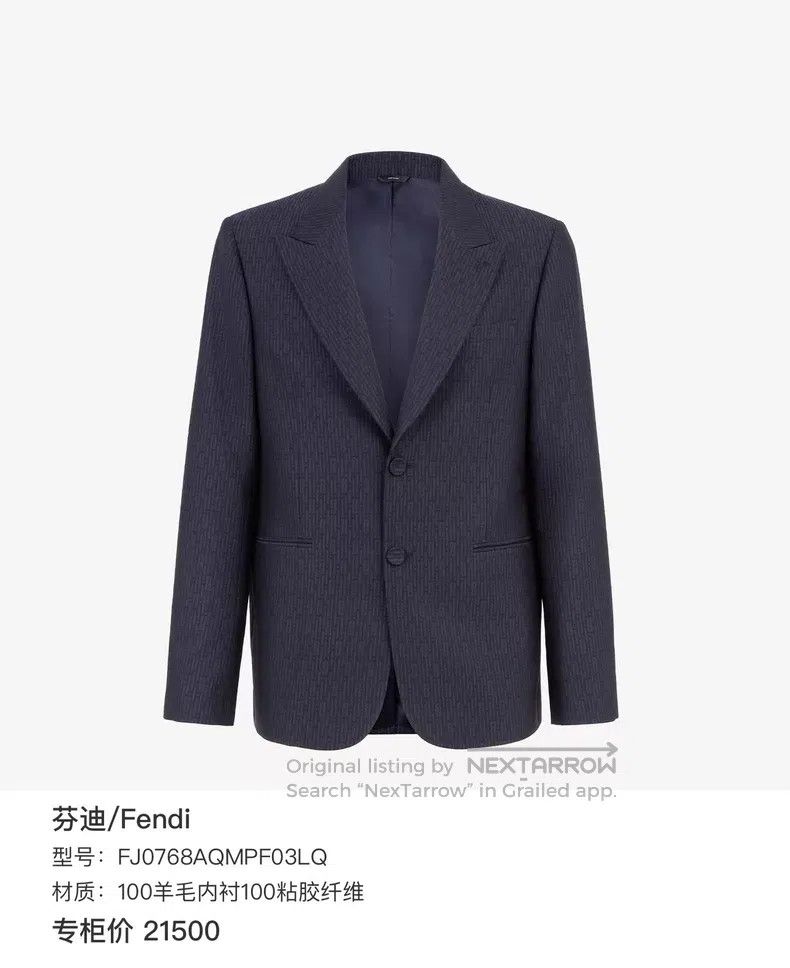 Fendi Fendi Dark blue double F monogram printed suit Size M / US 6-8 / IT 42-44 - 8 Thumbnail