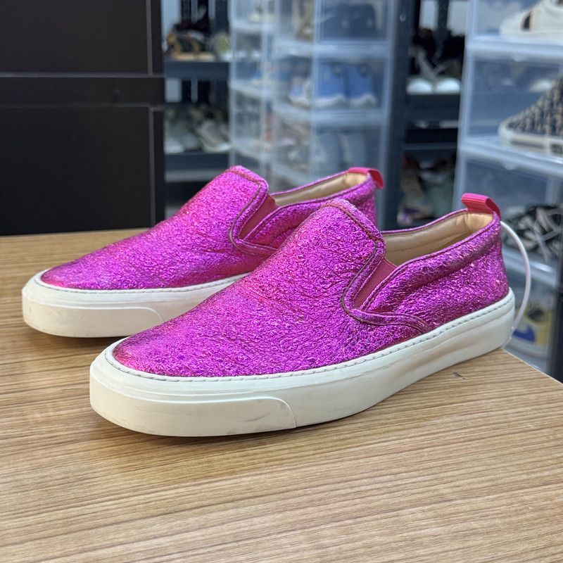 Gucci Gucci Stylish Leather Slip-On Sneakers in Plum Size US 7.5 / EU 40-41 - 1 Thumbnail
