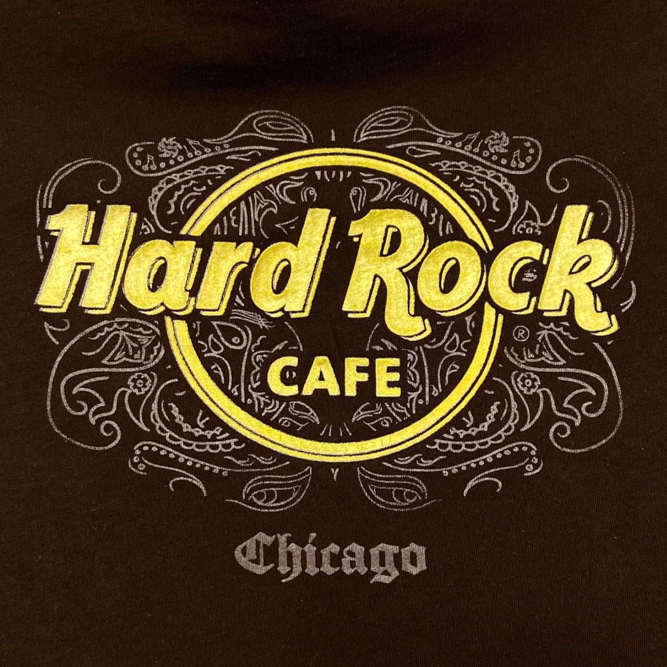 Hard Rock Cafe Hard Rock Cafe Chicago Souvenir Spellout Graphic Brown T-Shirt Women's Medium Size M / US 6-8 / IT 42-44 - 3 Thumbnail