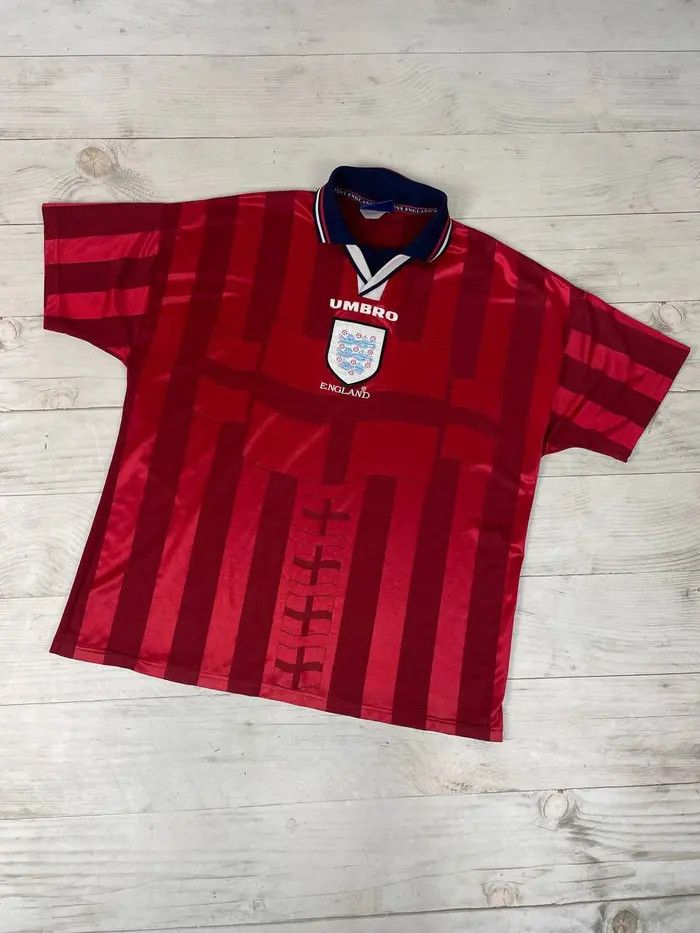 Umbro Vintage Umbro England 1997 1999 Away Shirt SoccerJersey Size US XXL / EU 58 / 5 - 1 Thumbnail
