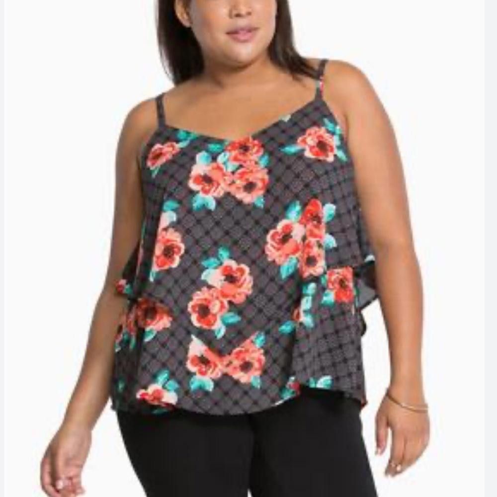 Torrid Torrid l Floral Layered Crisscross Cami 5X Size M / US 6-8 / IT 42-44 - 1 Thumbnail