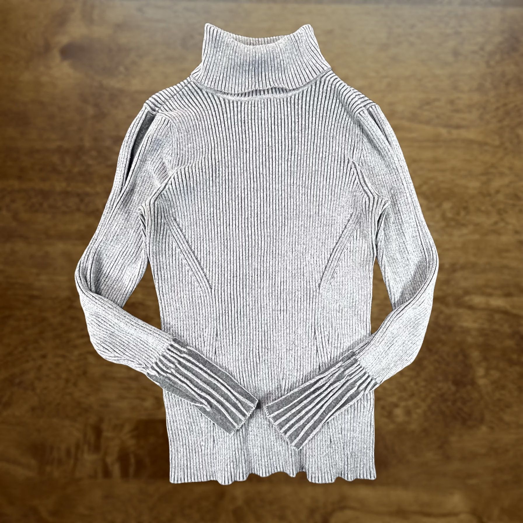 Vintage Philosophy Sweater Womens Medium Ribbed Turtleneck Pullover Knit Long Sleeve Gray Size M / US 6-8 / IT 42-44 - 1 Thumbnail