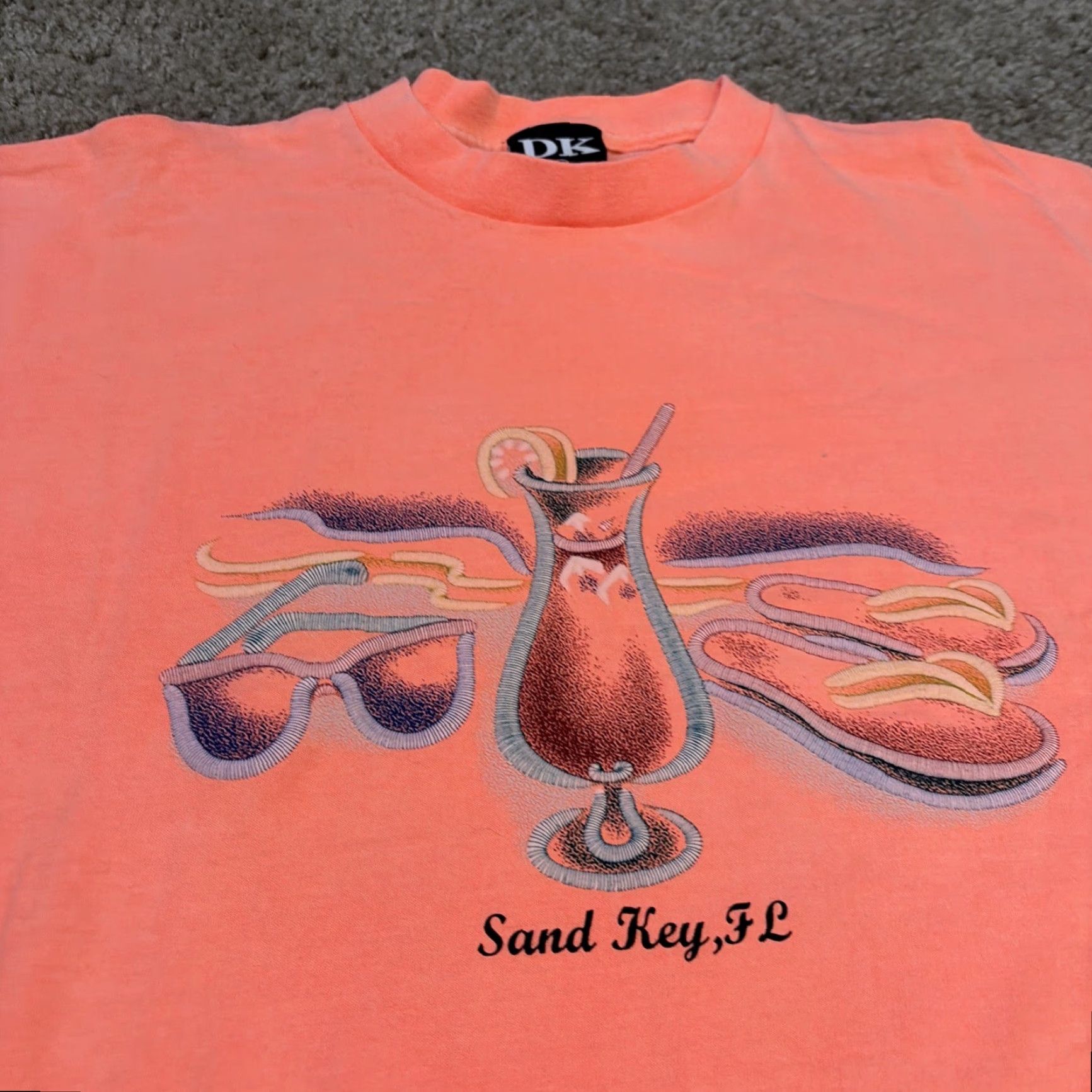 Vintage VINTAGE 90s Sand Key Florida Tropical Beach Vacation Large T-Shirt USA Pink DK Unisex Adults L Mens Shirts Size US L / EU 52-54 / 3 - 3 Thumbnail