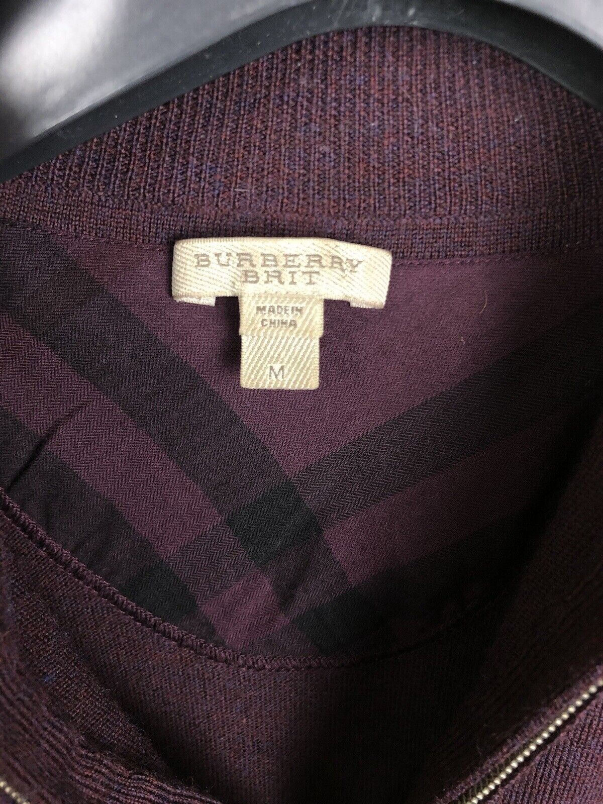 Burberry BURBERRY BRIT SWEATER PULLOVER 1/4 ZIP MERINO WOOL MENS Size US M / EU 48-50 / 2 - 18 Thumbnail