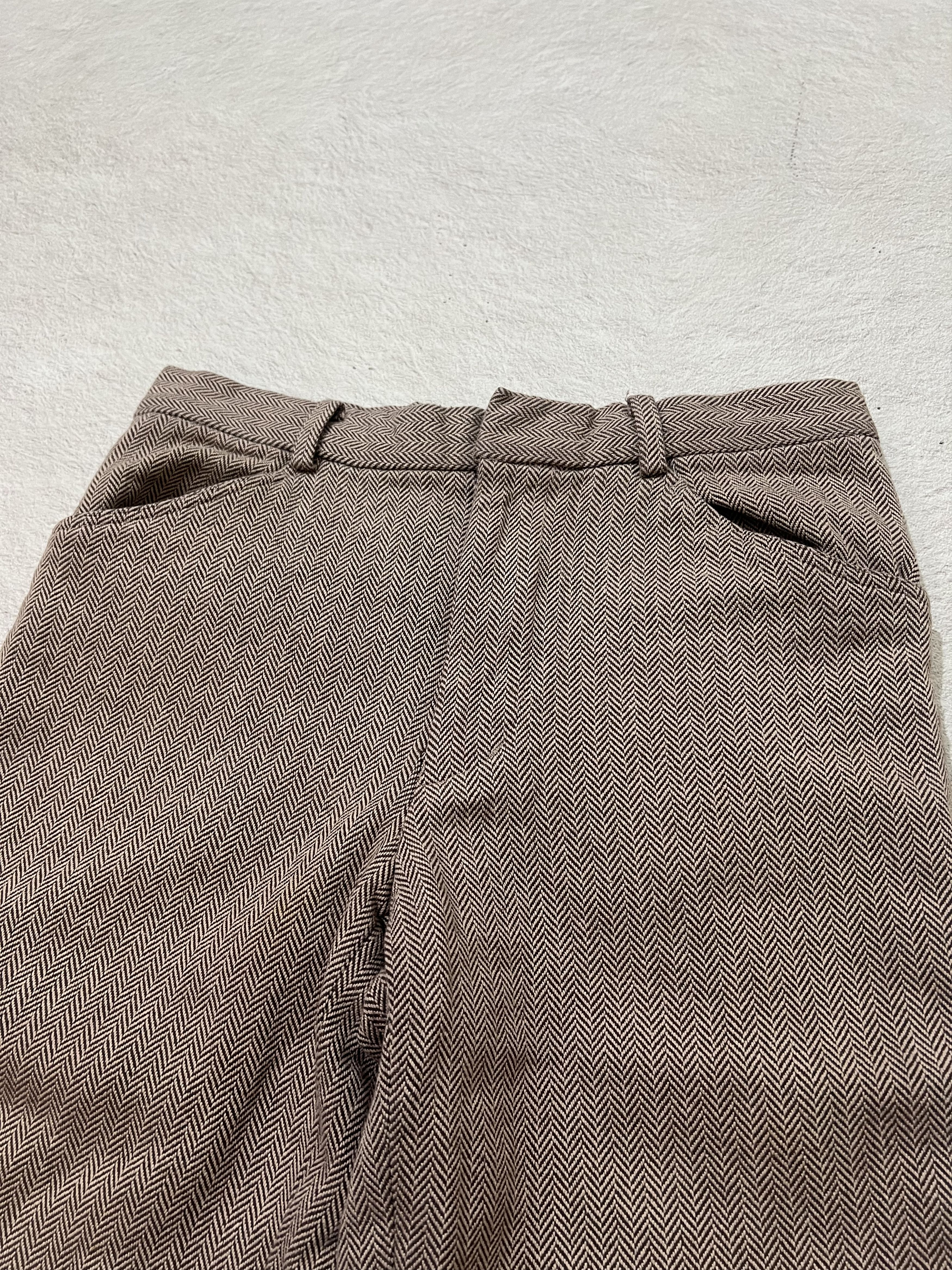 Japanese Brand 2000s Bape Busy Work Wool Herringbone Pants Size US 30 / EU 46 - 3 Thumbnail