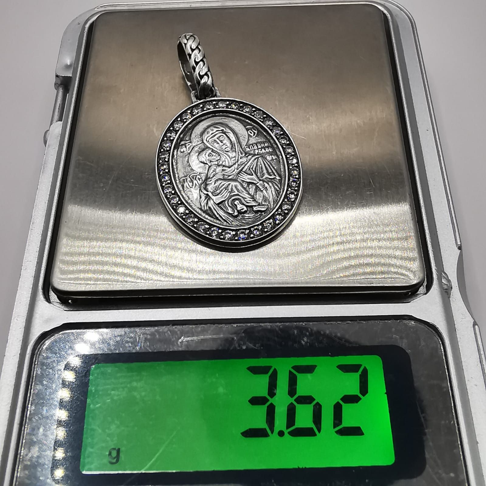 Sterling Silver Vintage Pendant Mother of God"925 Sterling Silver 3,62g Size ONE SIZE - 6 Thumbnail
